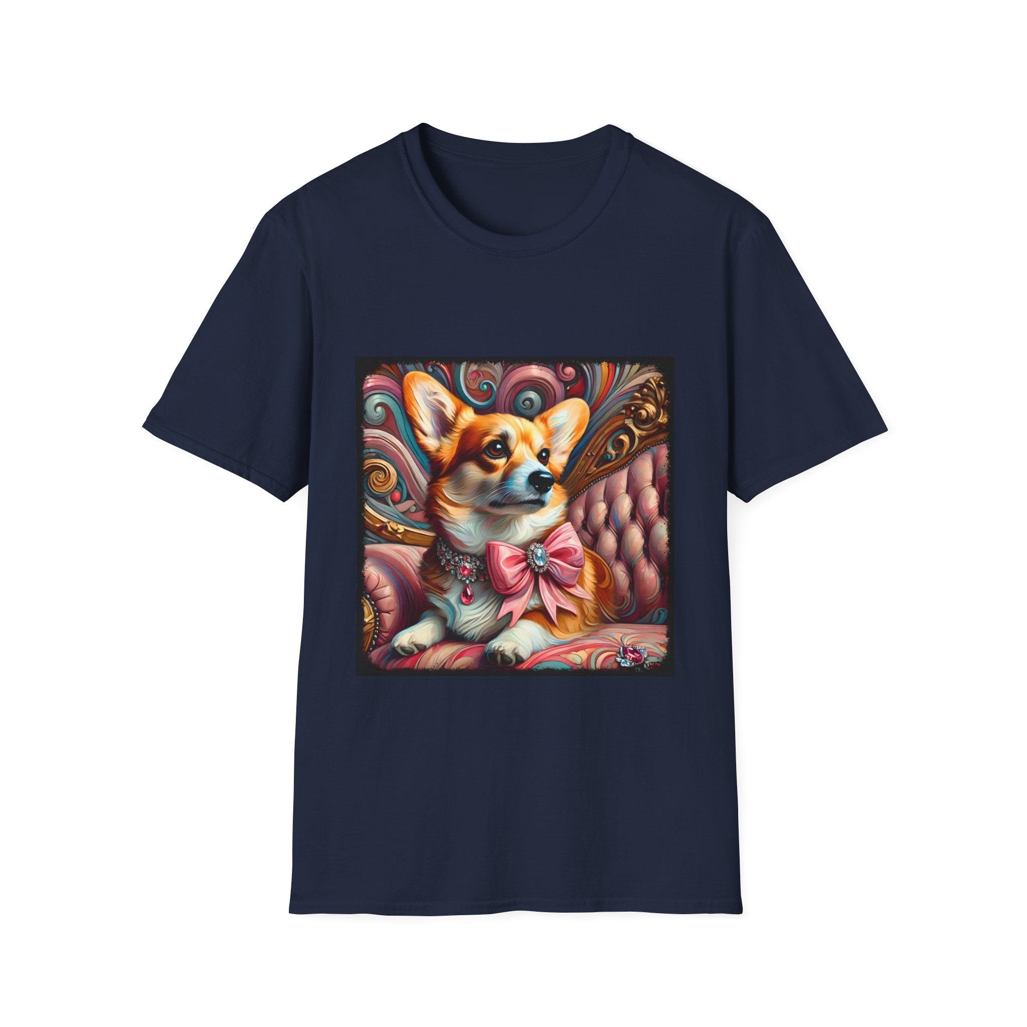 Pembroke Welsh Corgi Pink Swirl | Unisex Dog T-Shirt