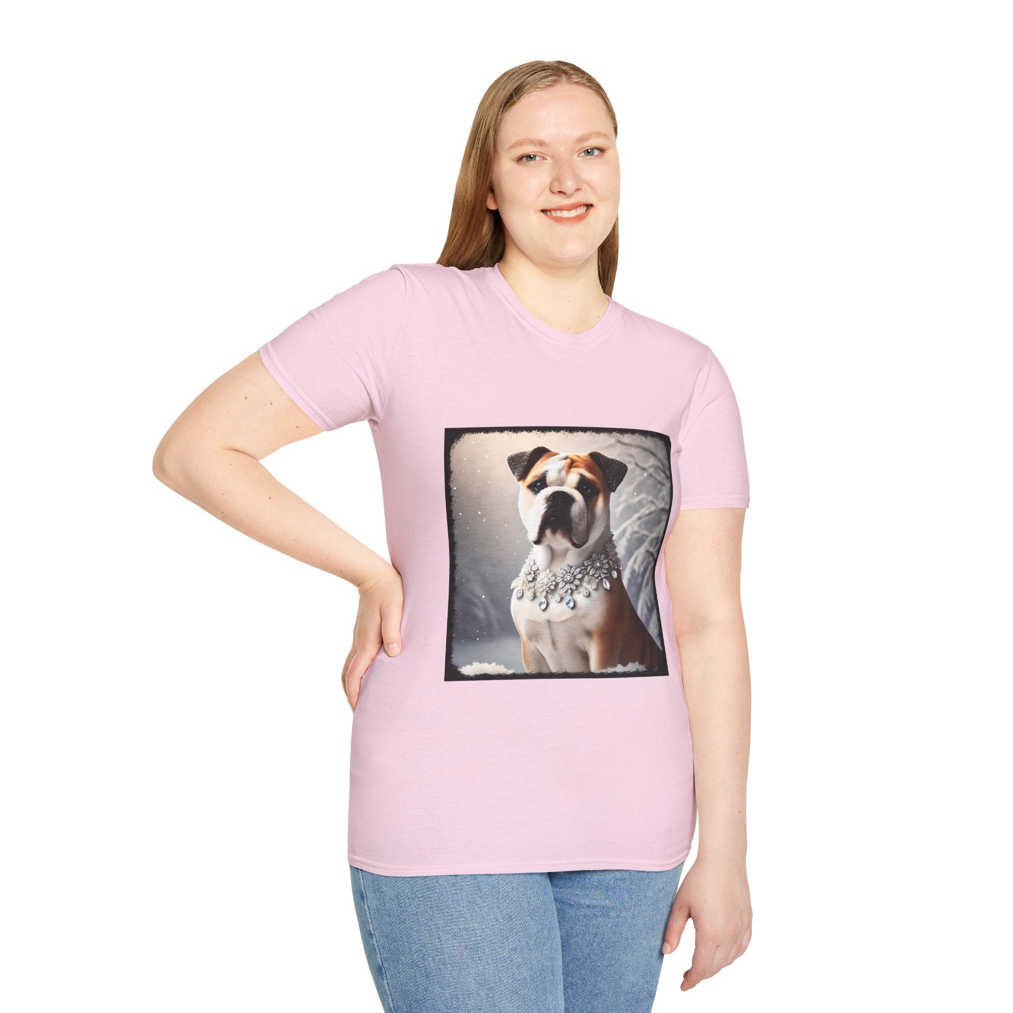 Bulldog Snow Princess Classic | Unisex Dog T-Shirt