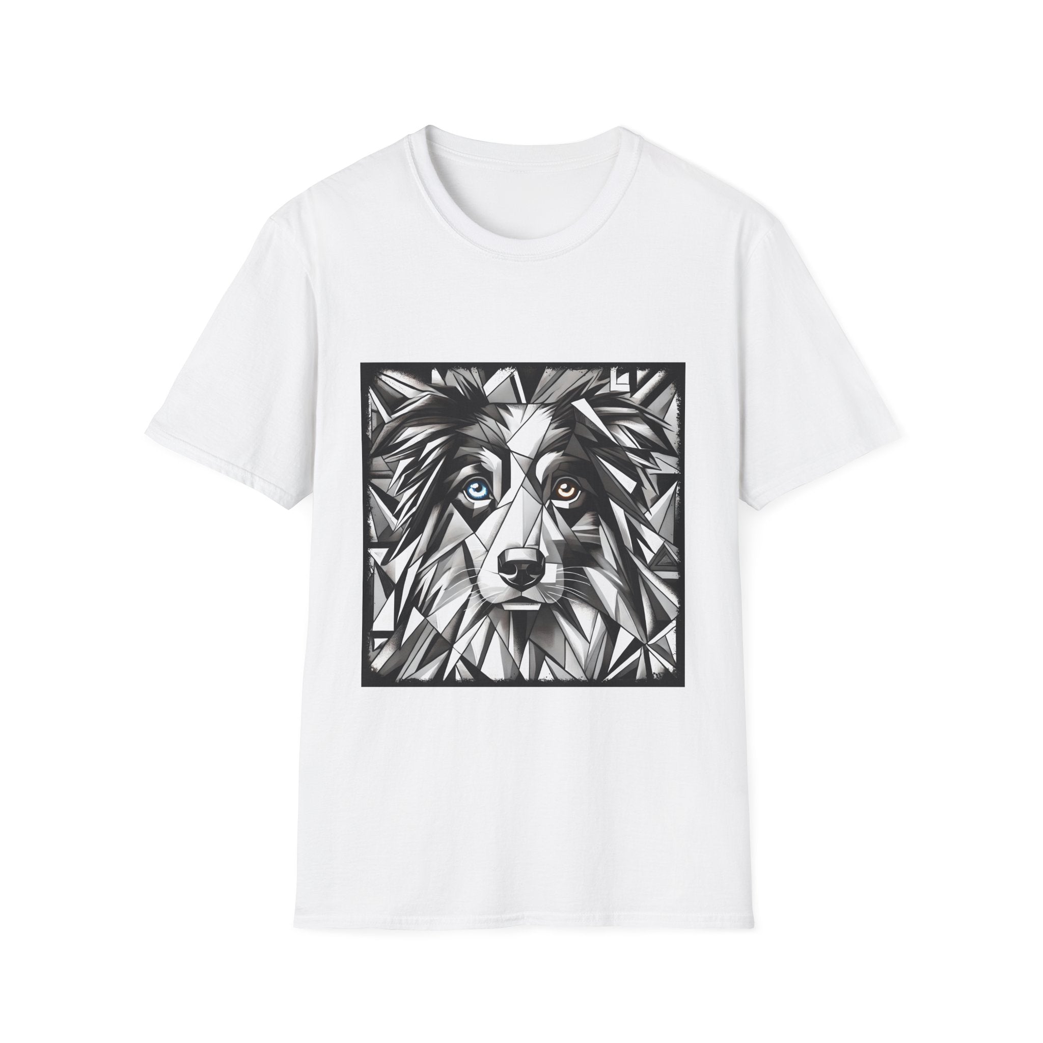 Australian Shepherd Bold Eyes Geometric | Unisex Dog T-Shirt