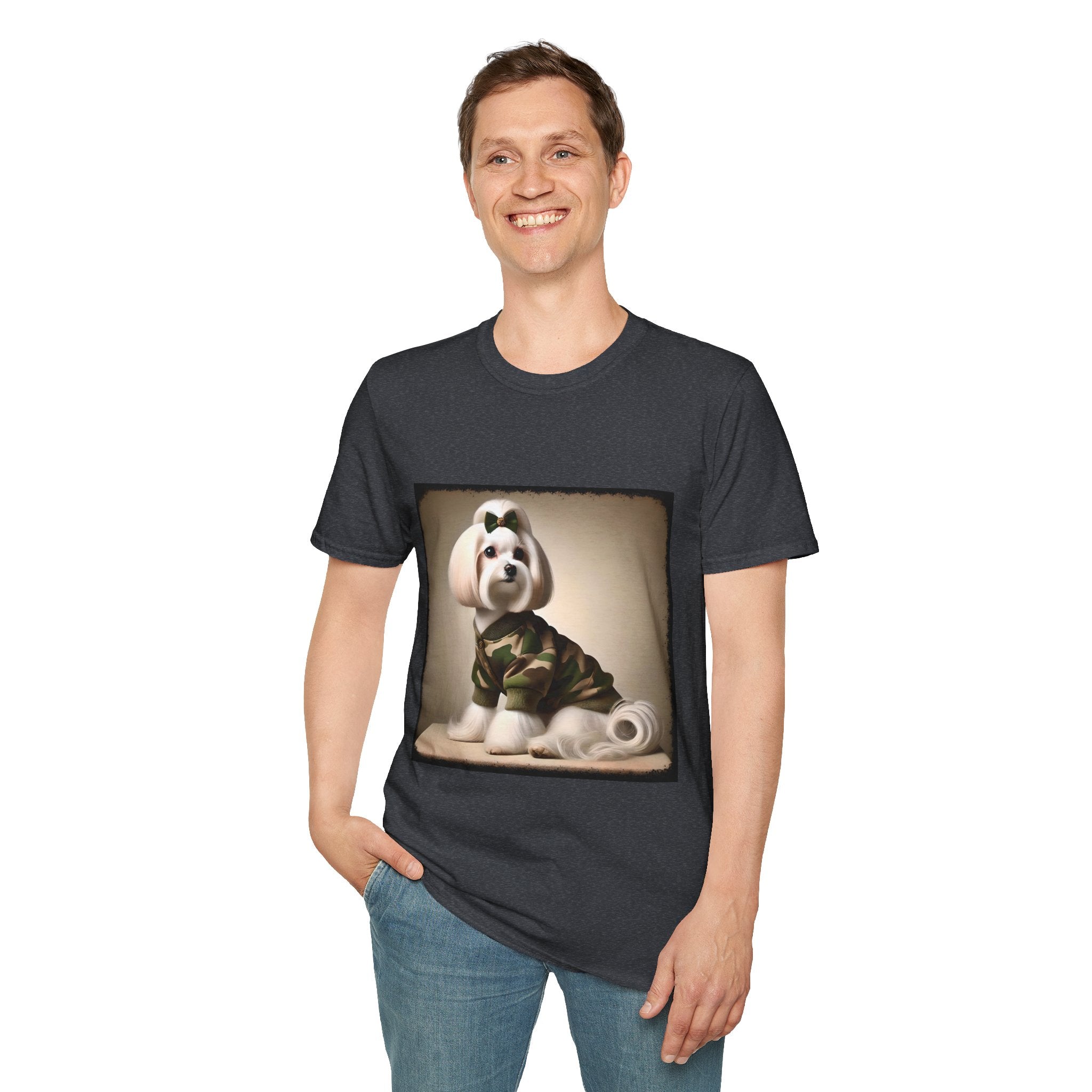 Maltese Camo Cutie | Unisex Dog T-Shirt