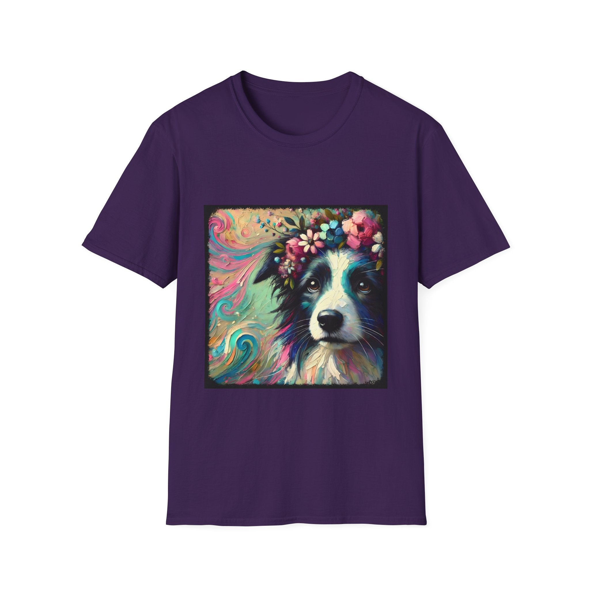 Border Collie Pastel Flower Classic | Unisex Dog T-Shirt