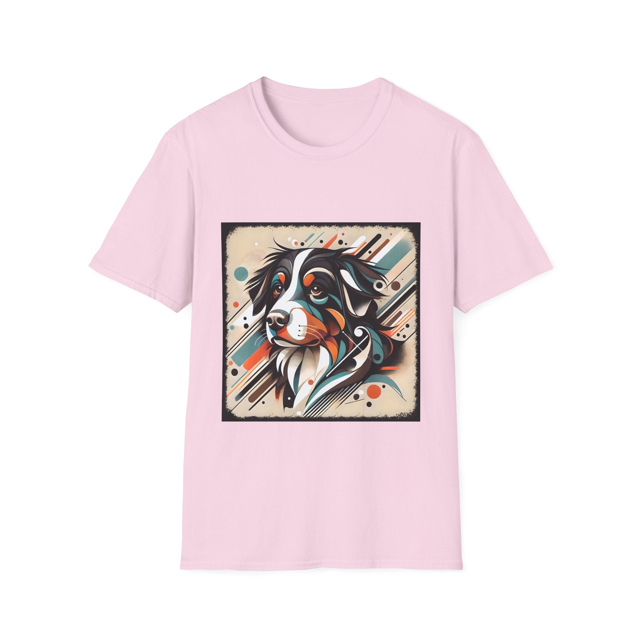 Bernese Mountain Dog Warm Geometric | Unisex Dog T-Shirt