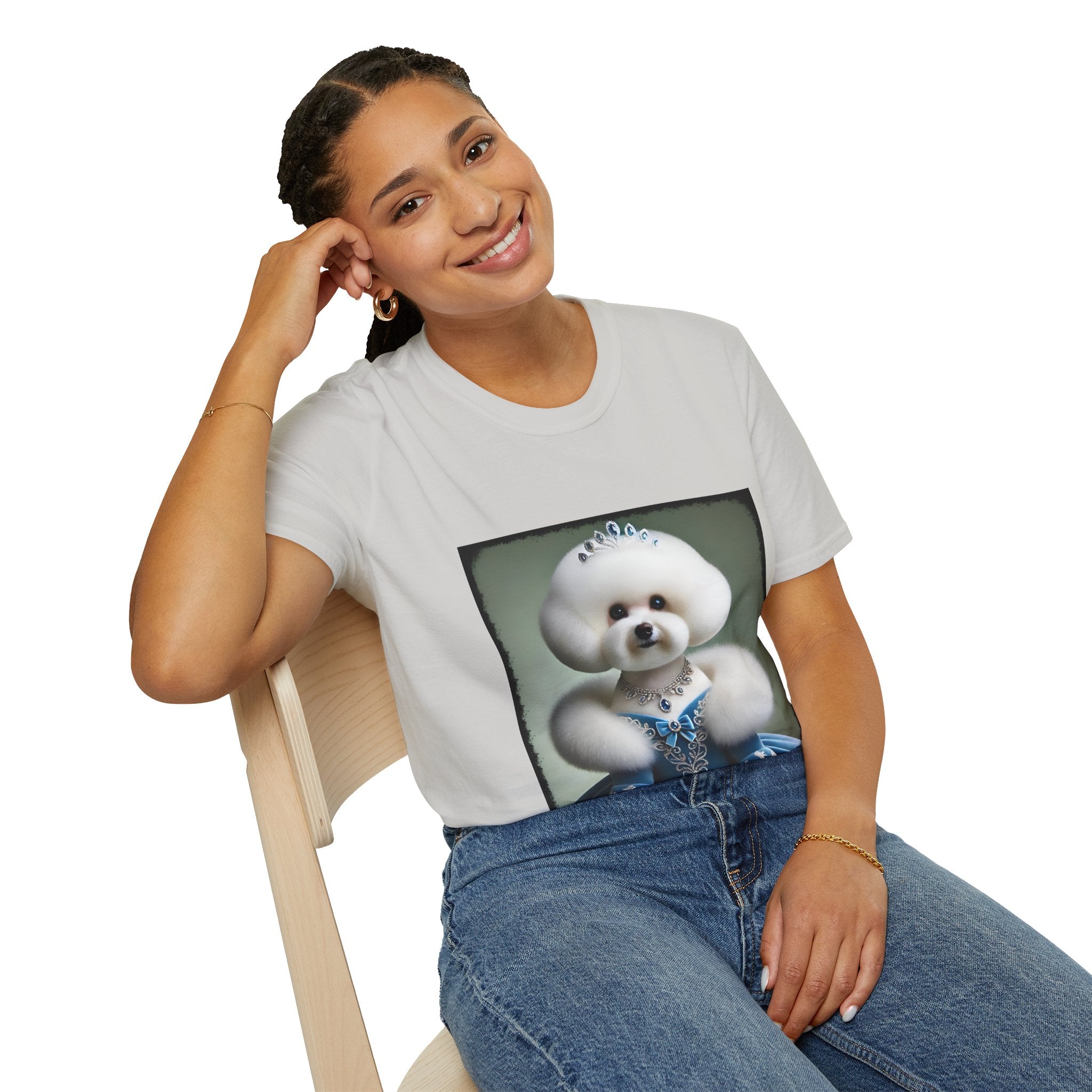 Bichon Frise Blue Belle | Unisex Dog T-Shirt