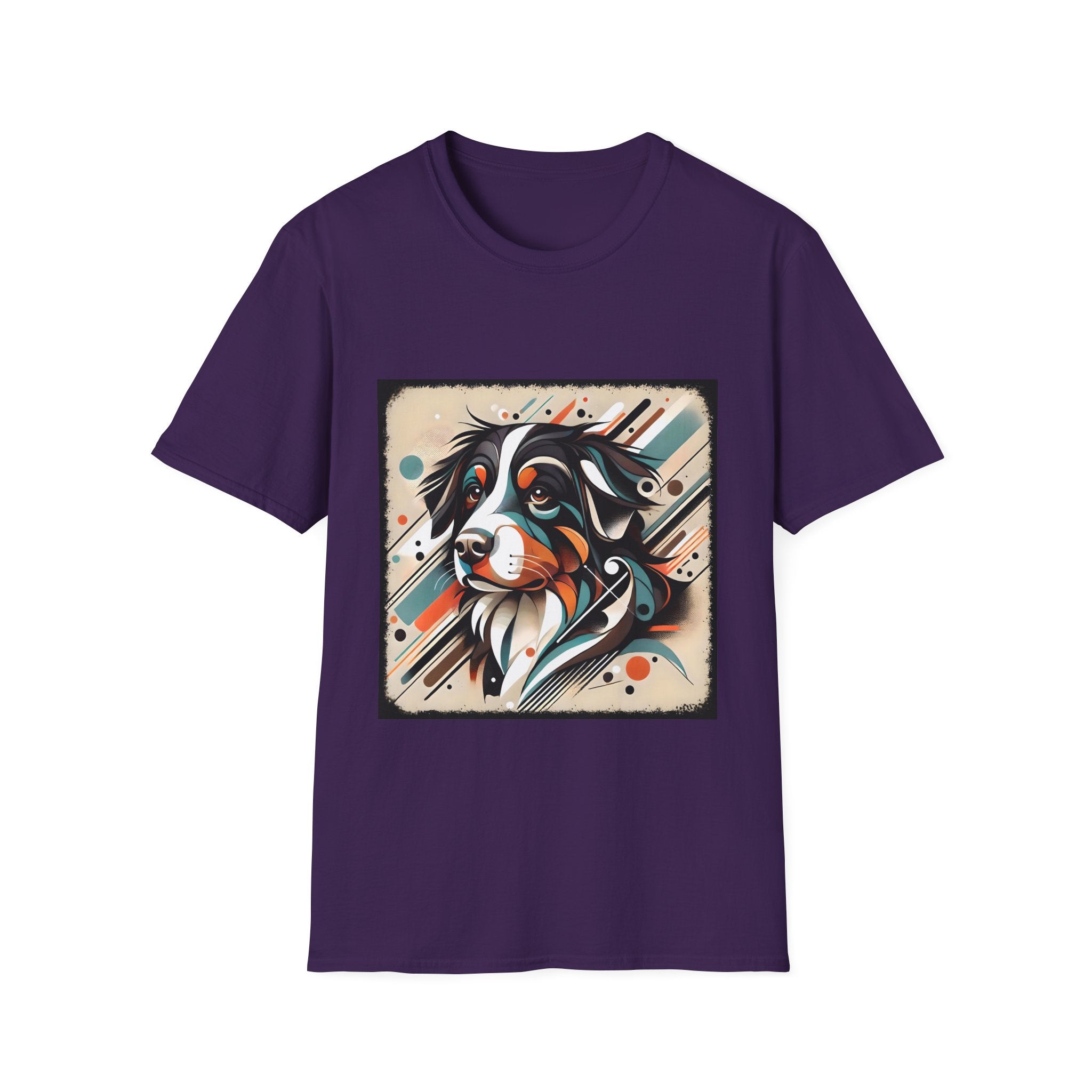 Bernese Mountain Dog Warm Geometric | Unisex Dog T-Shirt