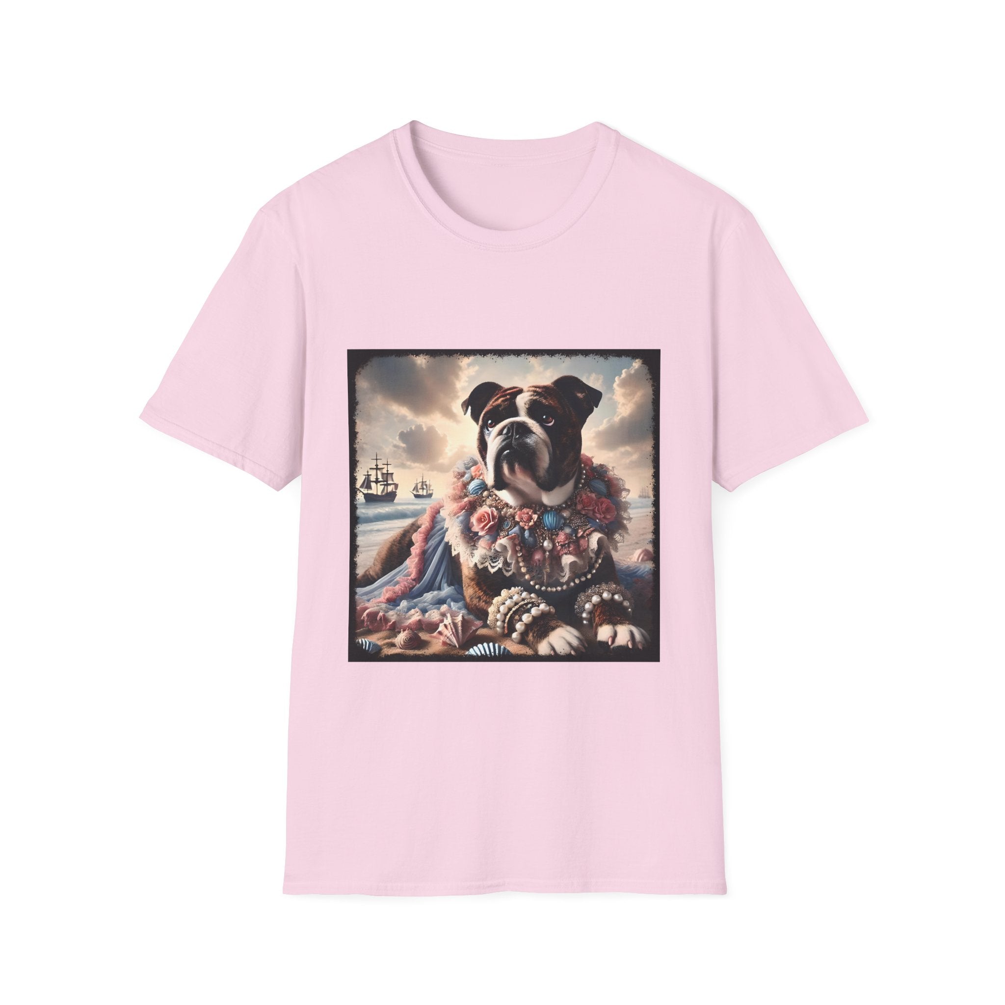 Bulldog Seashell Siren | Unisex Dog T-Shirt