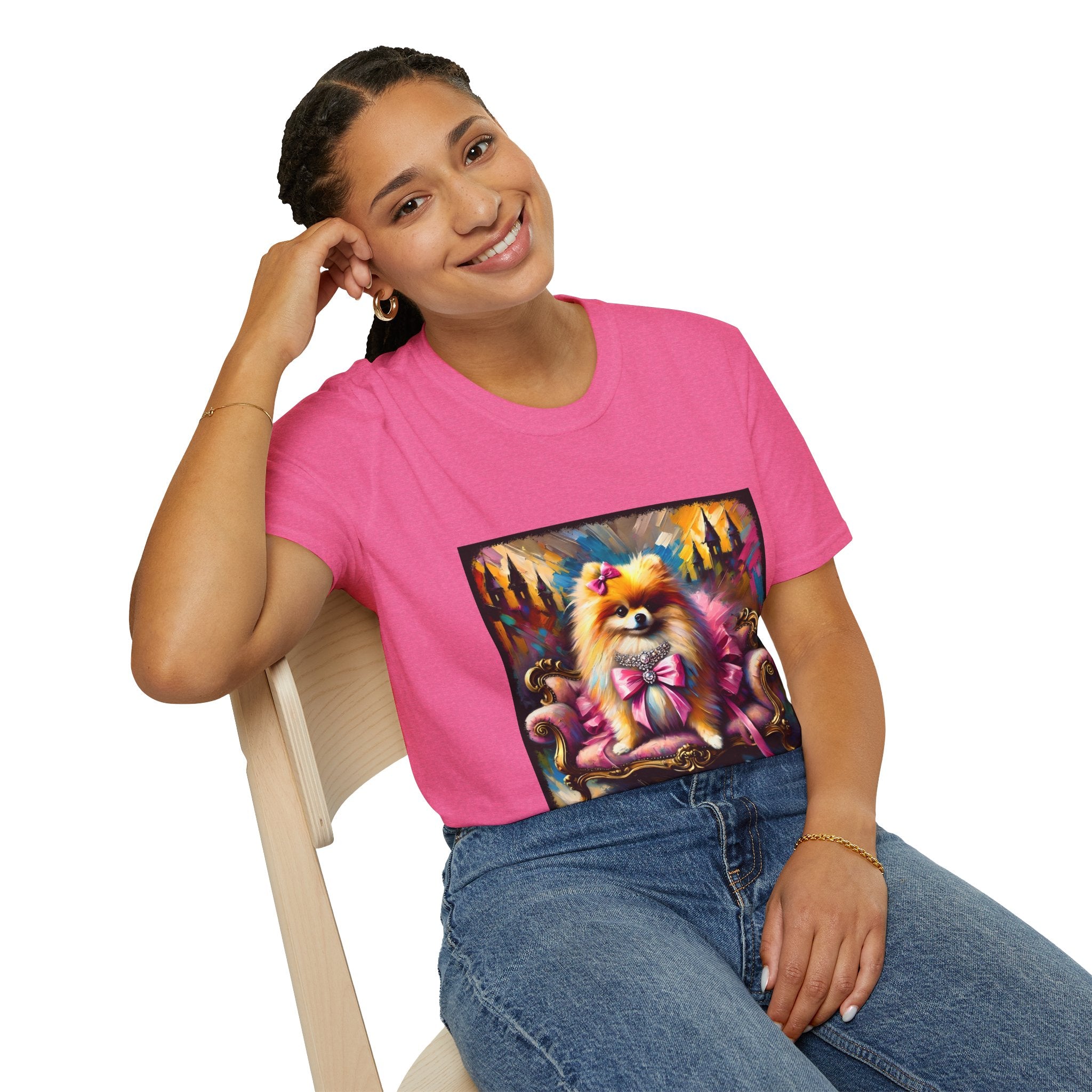Pomeranian Pink Princess Classic | Unisex Dog T-Shirt