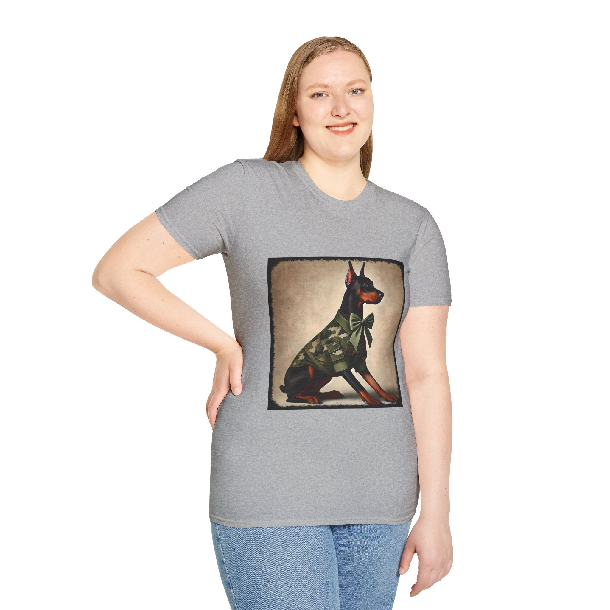 Doberman Pinscher Camo Cutie | Unisex Dog T-Shirt