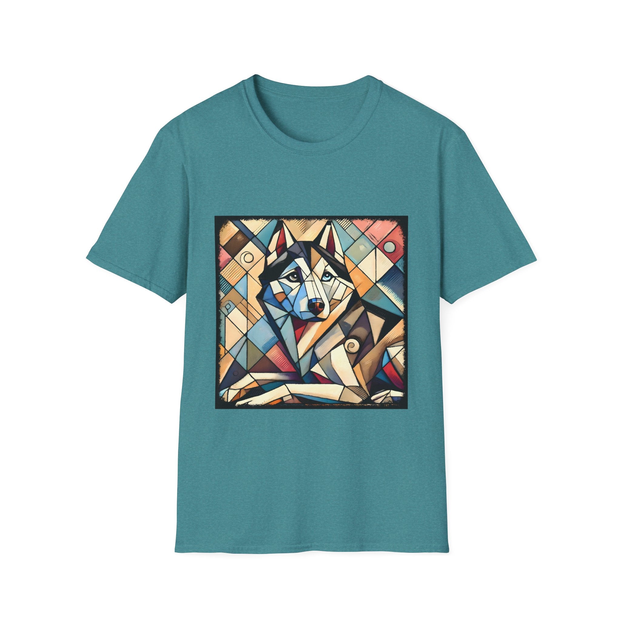 Siberian Husky Glass Geometric | Unisex Dog T-Shirt