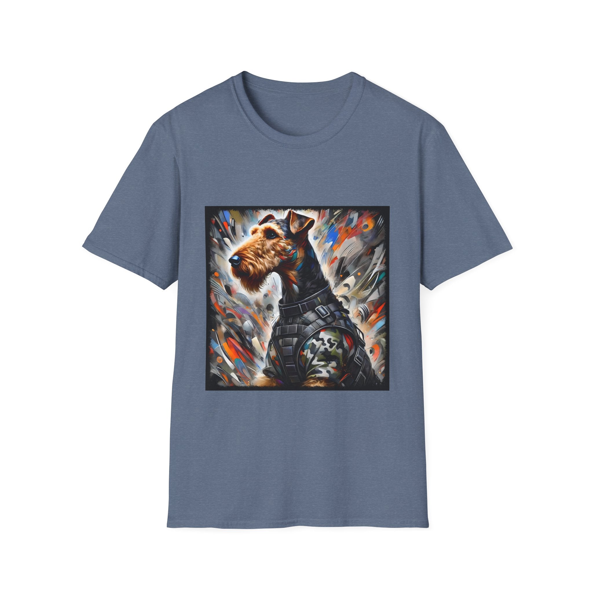Airedale Terrier Bold Camo Classic | Unisex Dog T-Shirt
