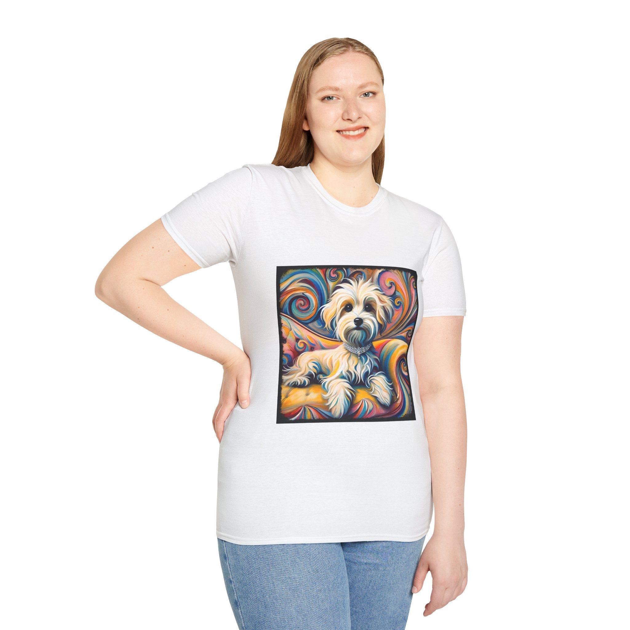 Havanese Whimsical Swirl |  Unisex Dog T-Shirt