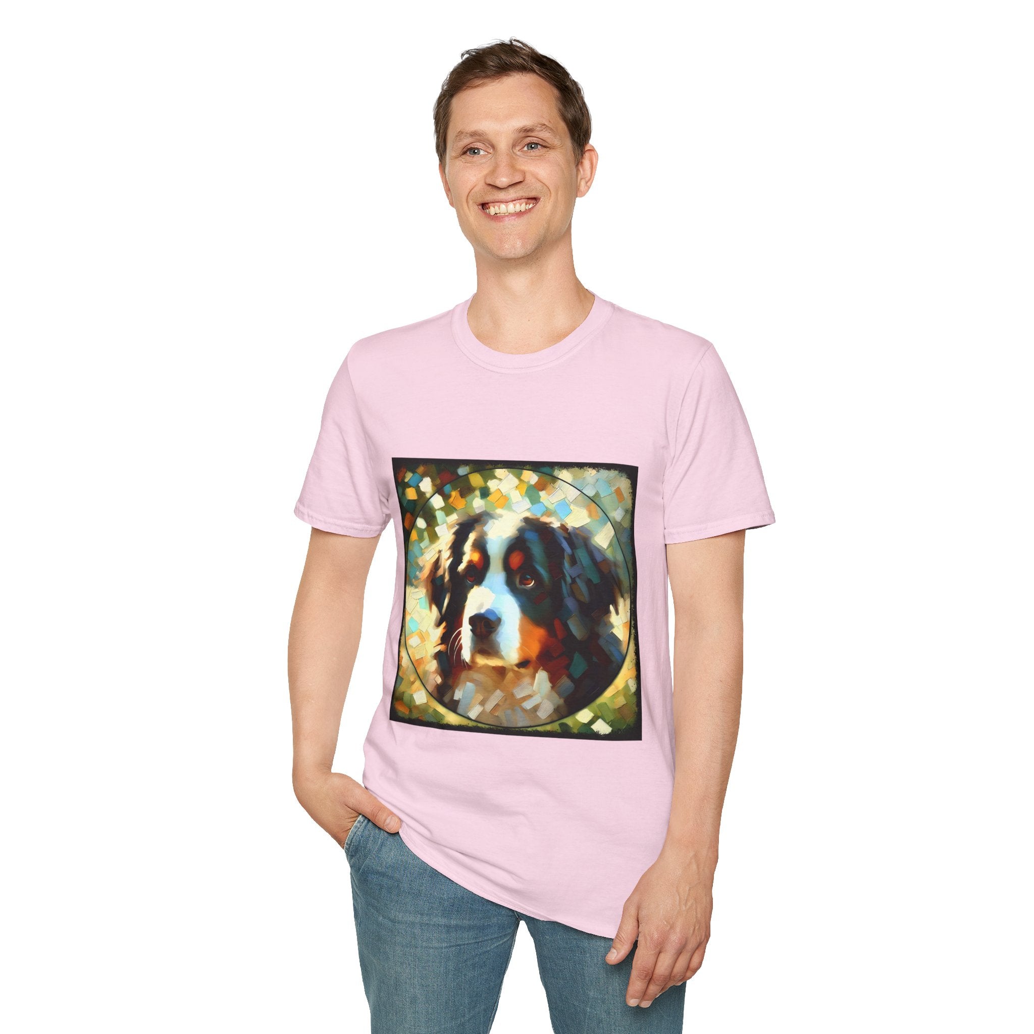 Bernese Mountain Dog Pixel Classic | Unisex Dog T-Shirt