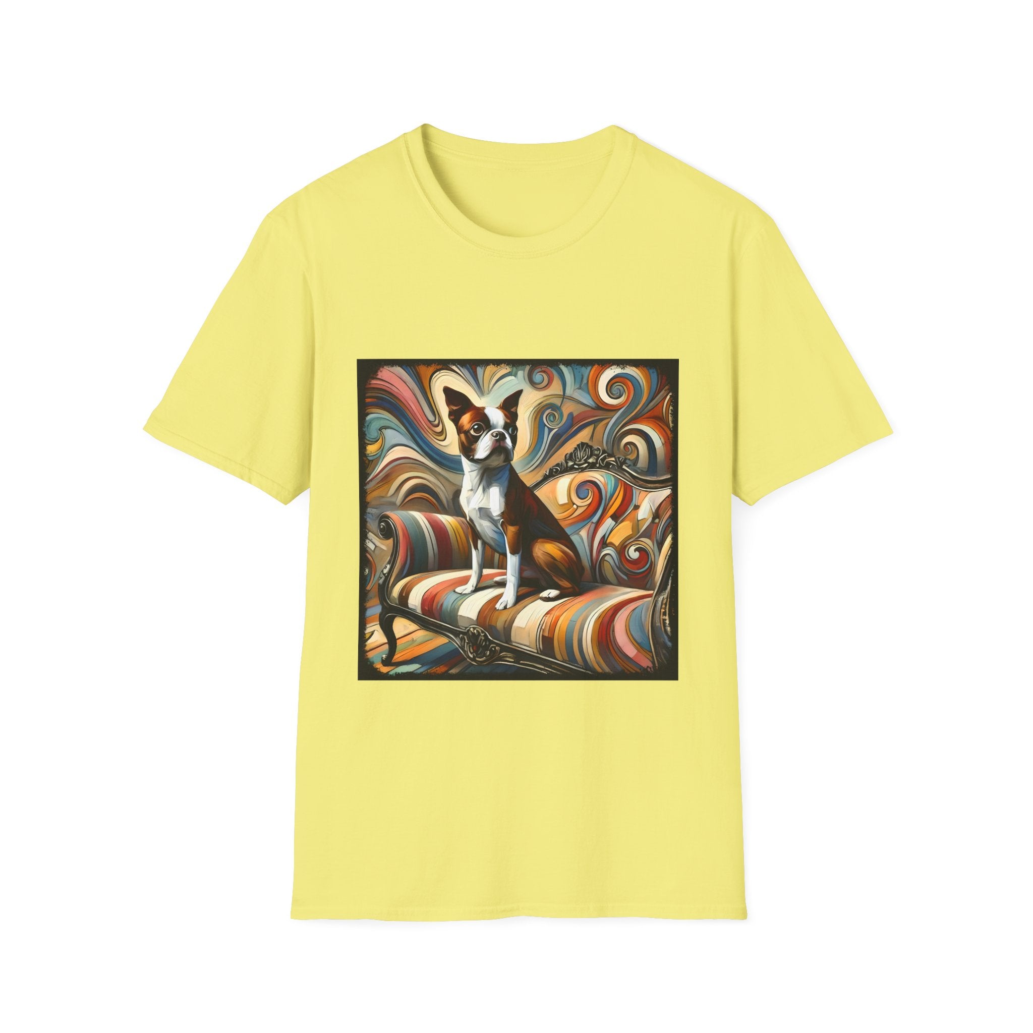 Boston Terrier Warm Swirl | Unisex Dog T-Shirt