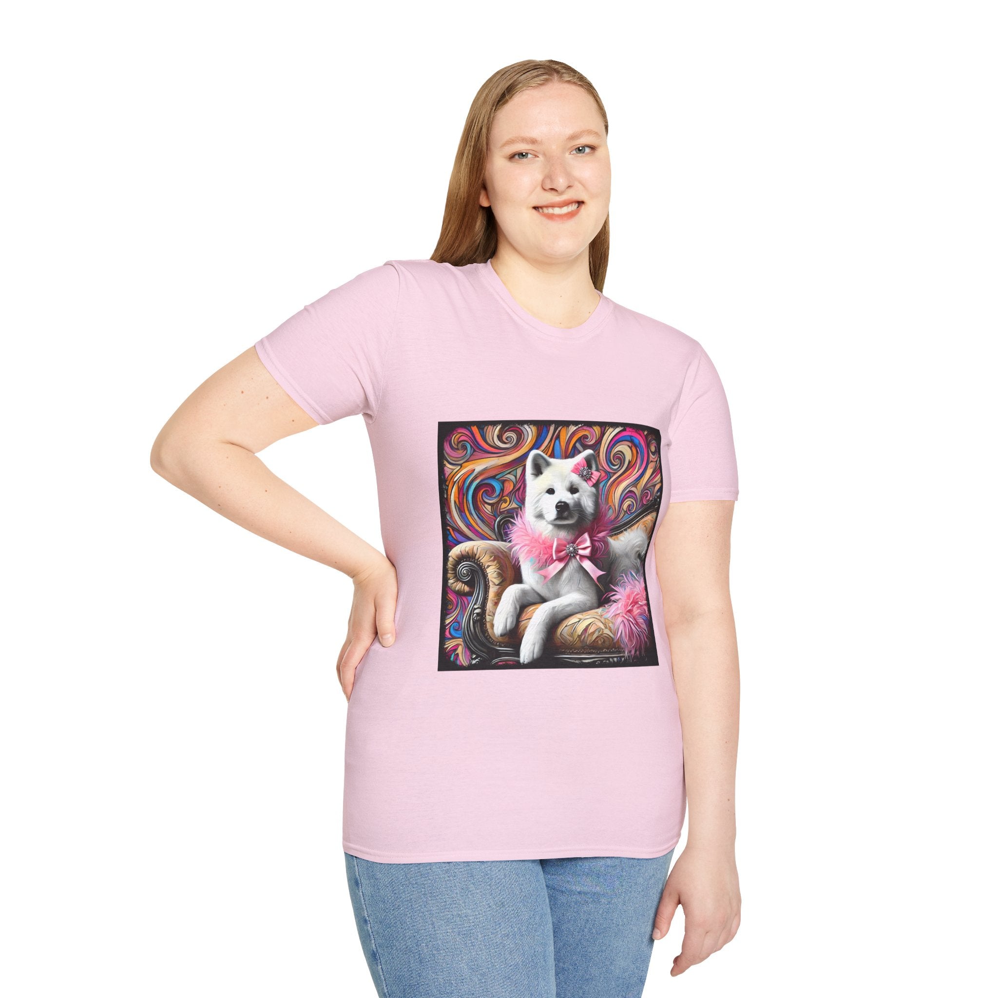 Akita Pink Sass Swirl | Unisex Dog T-Shirt
