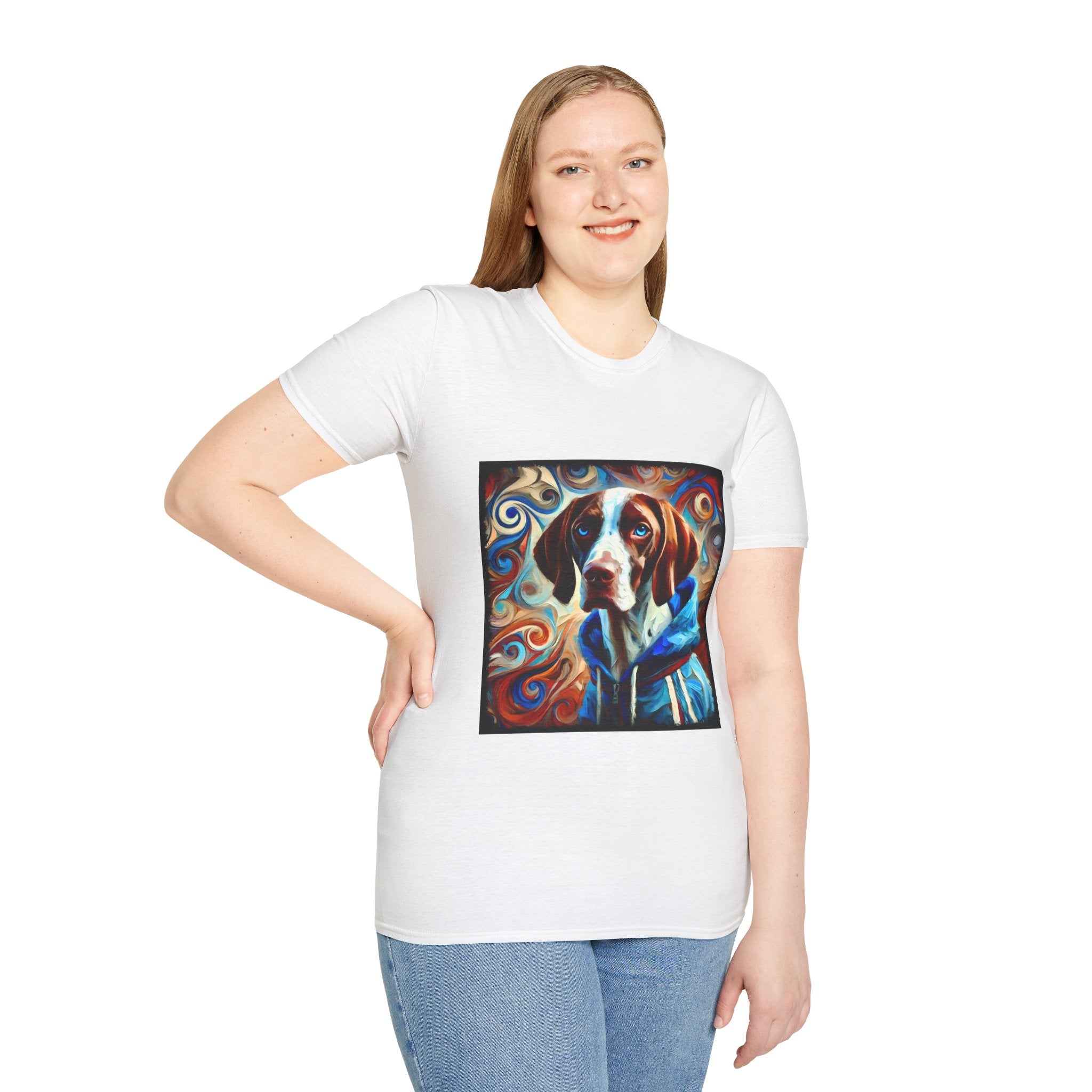 German Shorthaired Pointer Comfy Swirl | Unisex Dog T-Shirt