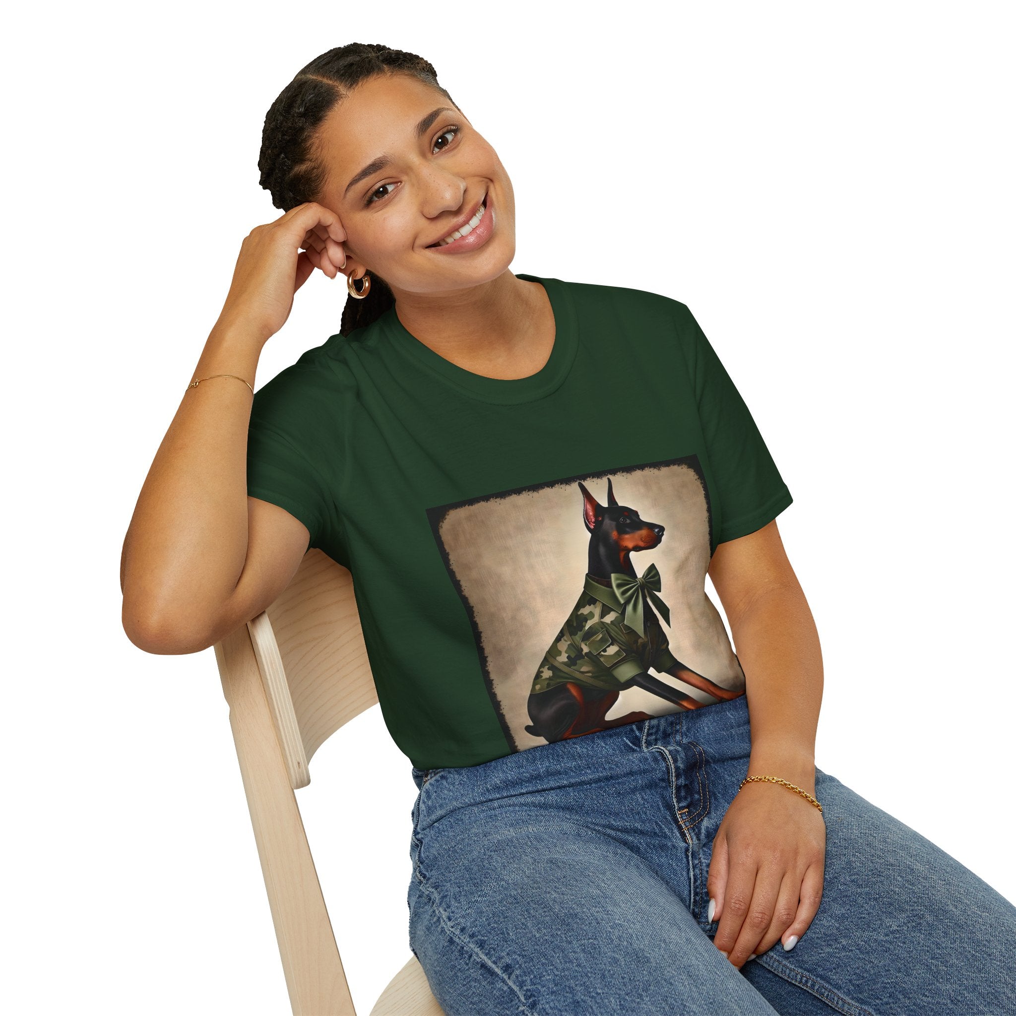 Doberman Pinscher Camo Cutie | Unisex Dog T-Shirt
