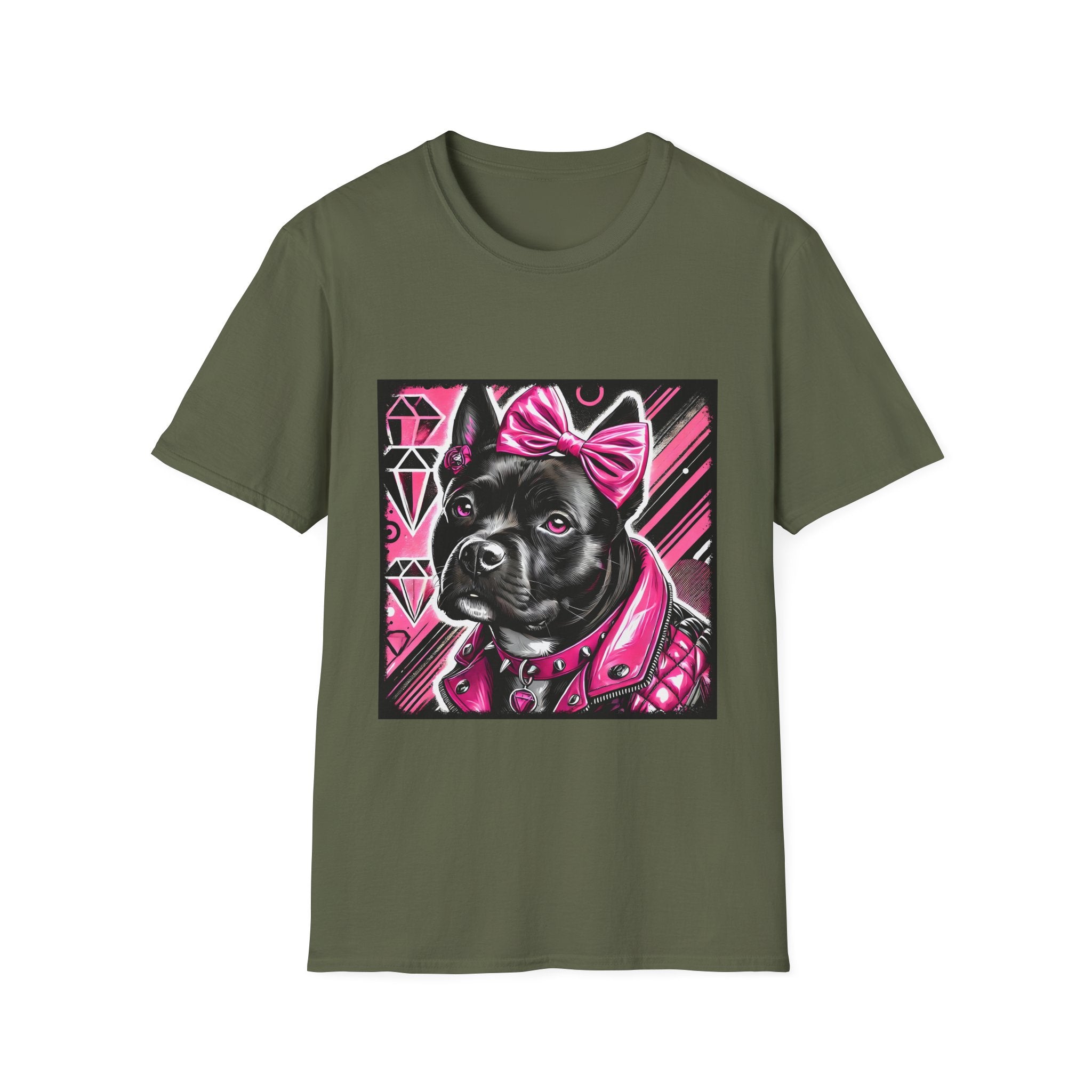 American Pit Bull Terrier Pink Princess Bold  | Unisex Dog T-Shirt