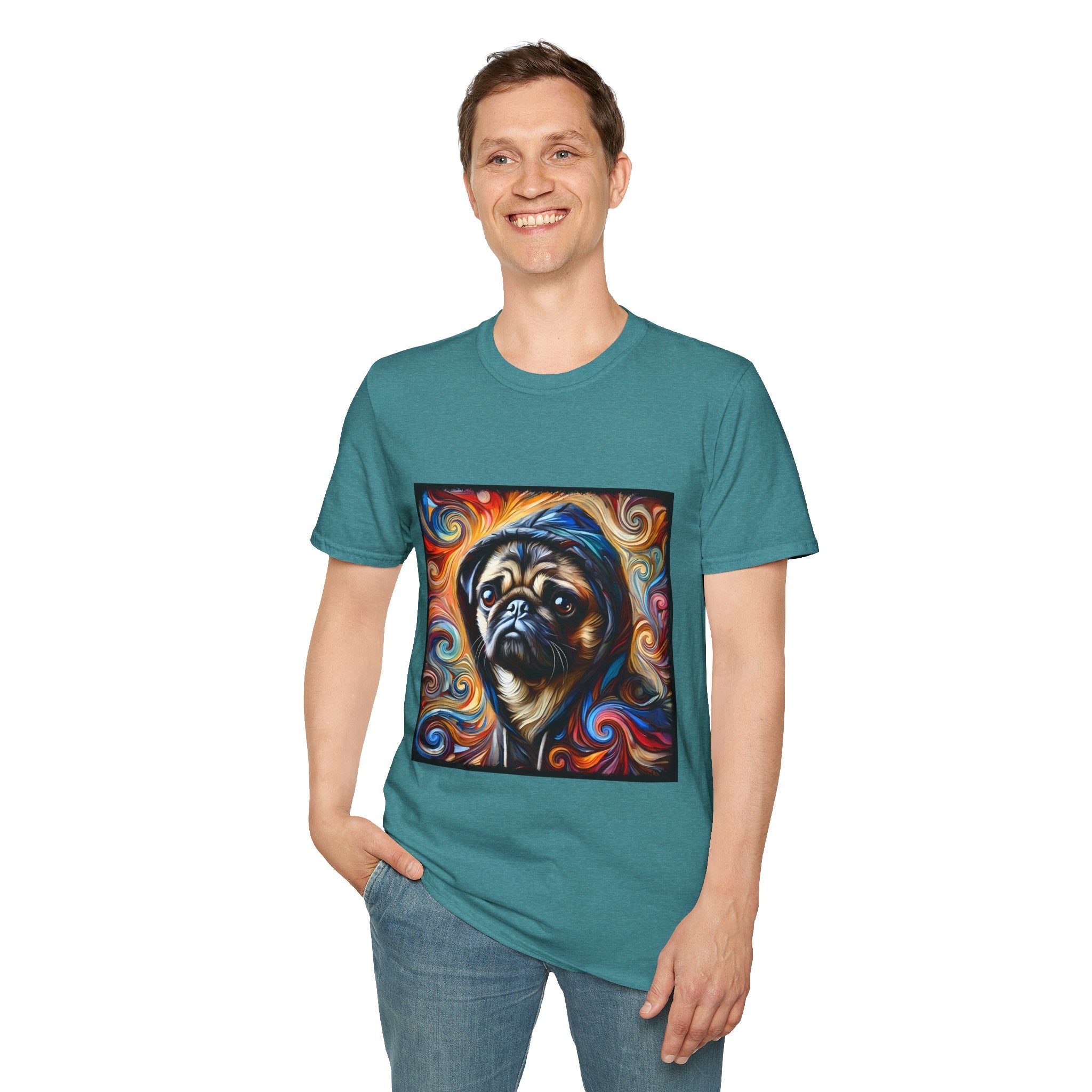 Pug Relaxed Swirl | Unisex Dog T-Shirt