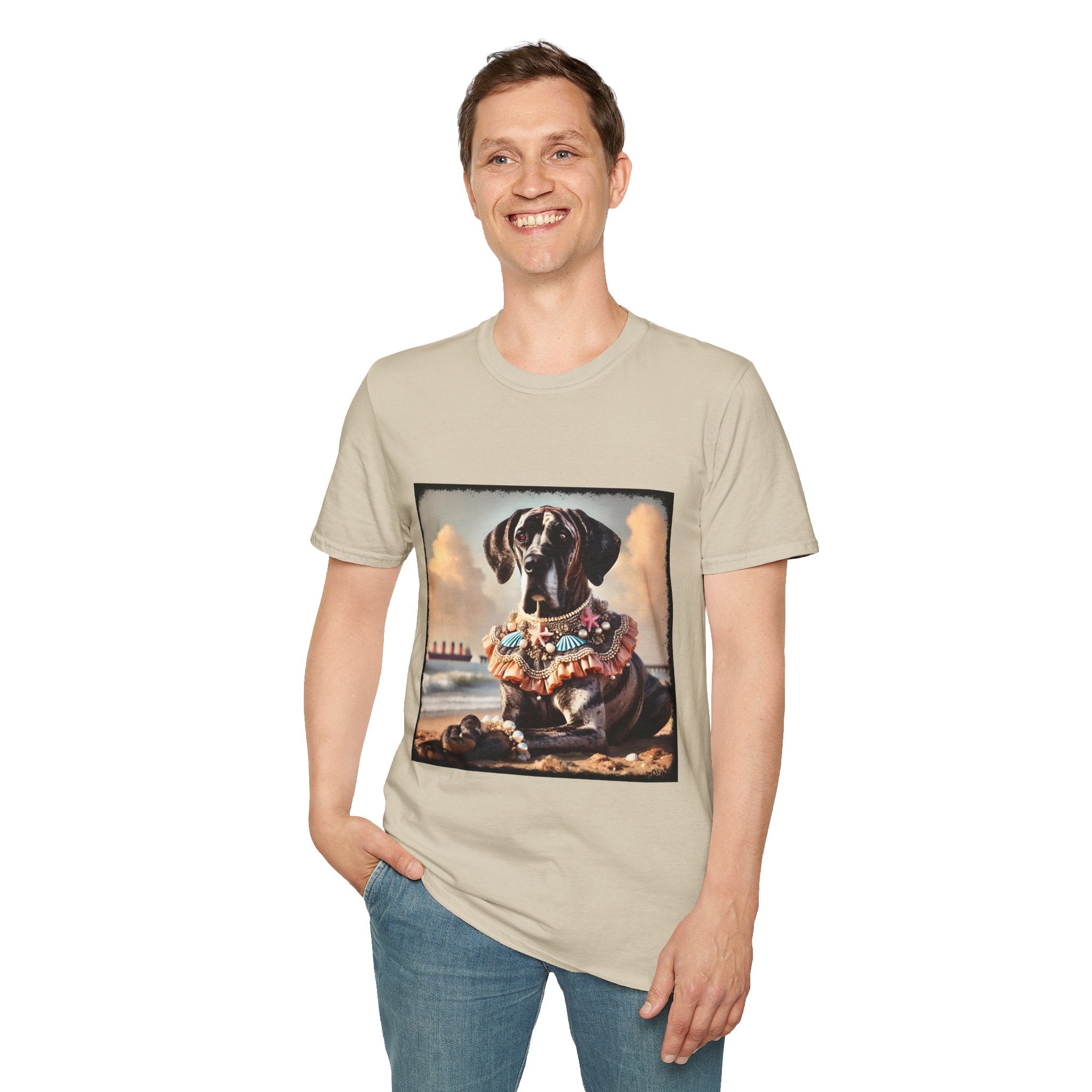 Great Dane Beach Brindle | Unisex Dog T-Shirt