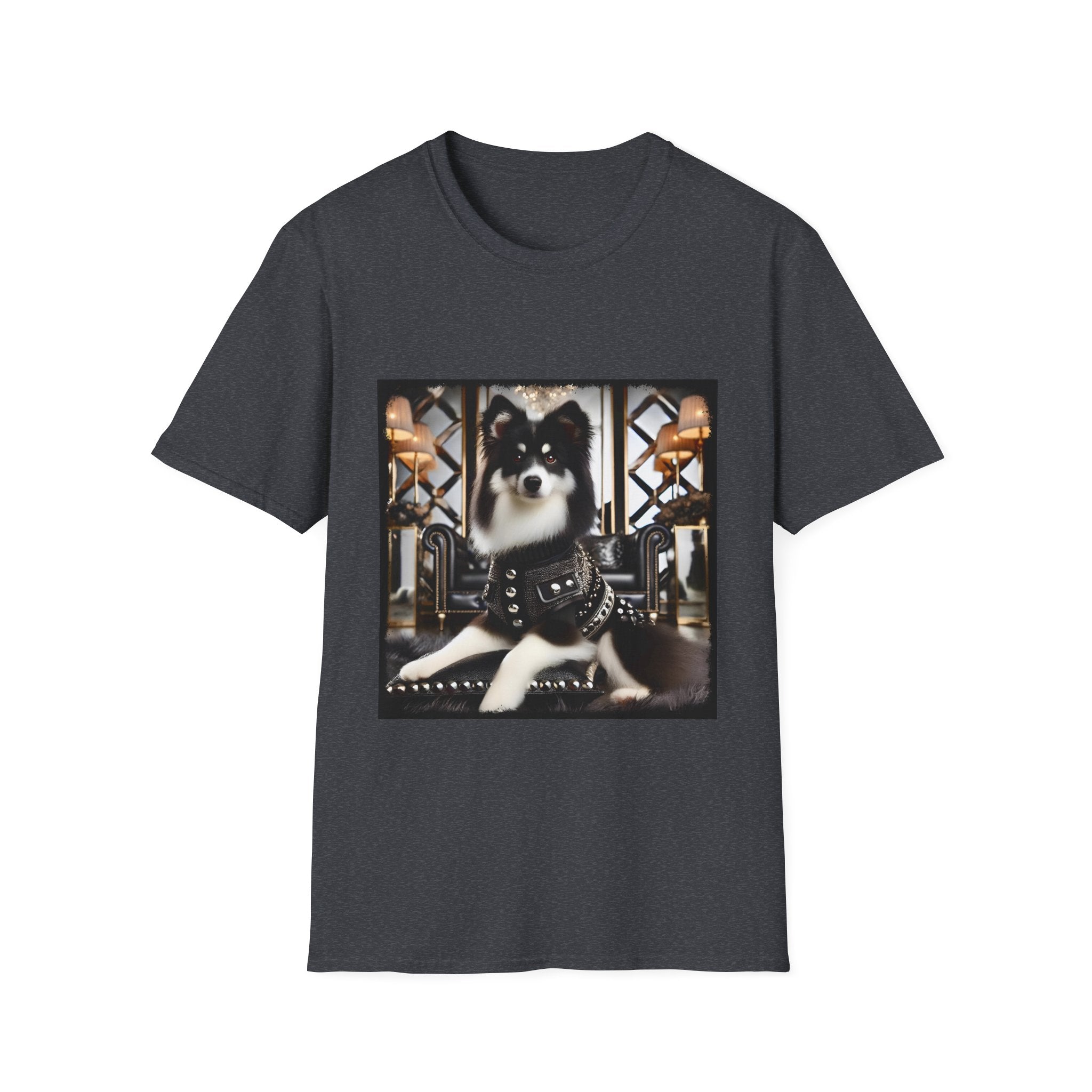 Dog Lover Tee – Miniature American Shepherd “B&W Baddie” Graphic