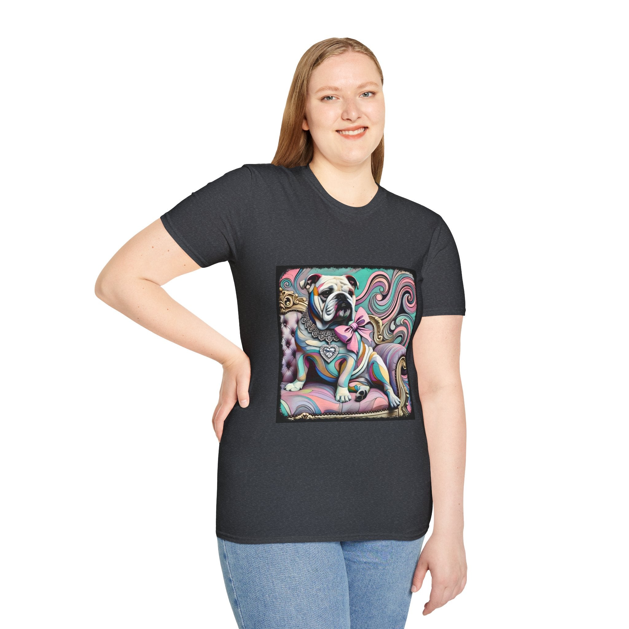 Bulldog Pastel Swirl | Unisex Dog T-Shirt
