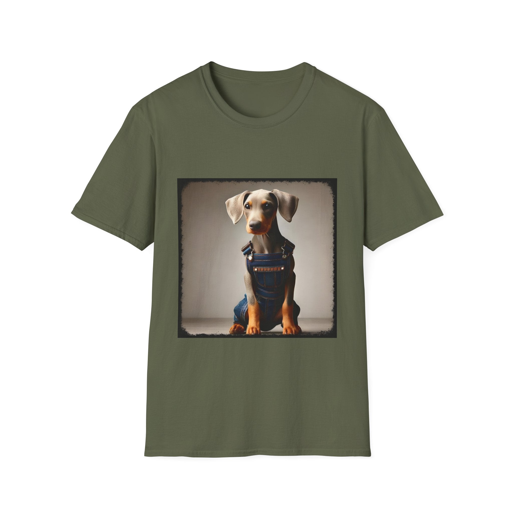 Doberman Pinscher Denim Dawg | Unisex Dog T-Shirt