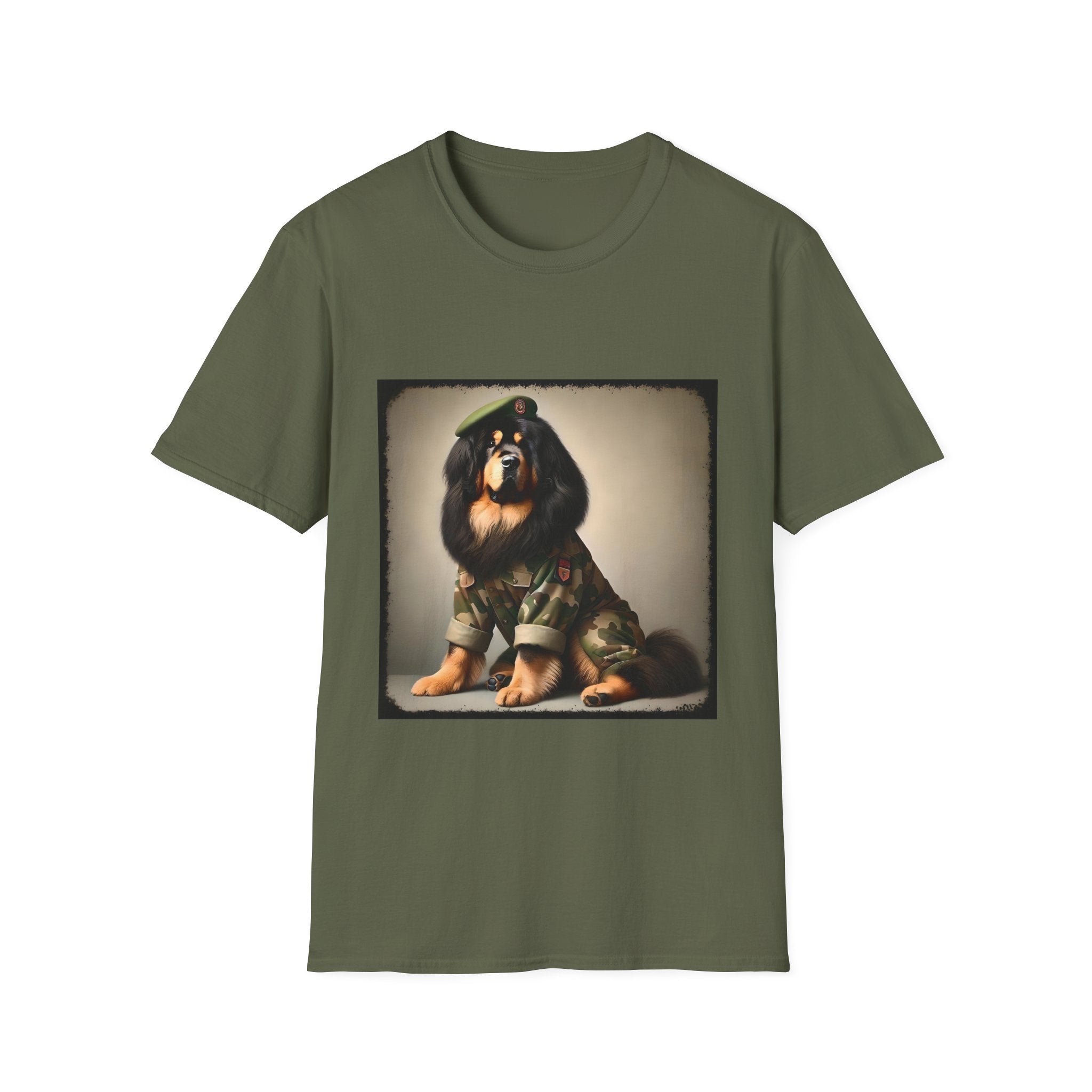 Tibetan Mastiff Camo Cutie | Unisex Dog T-Shirt