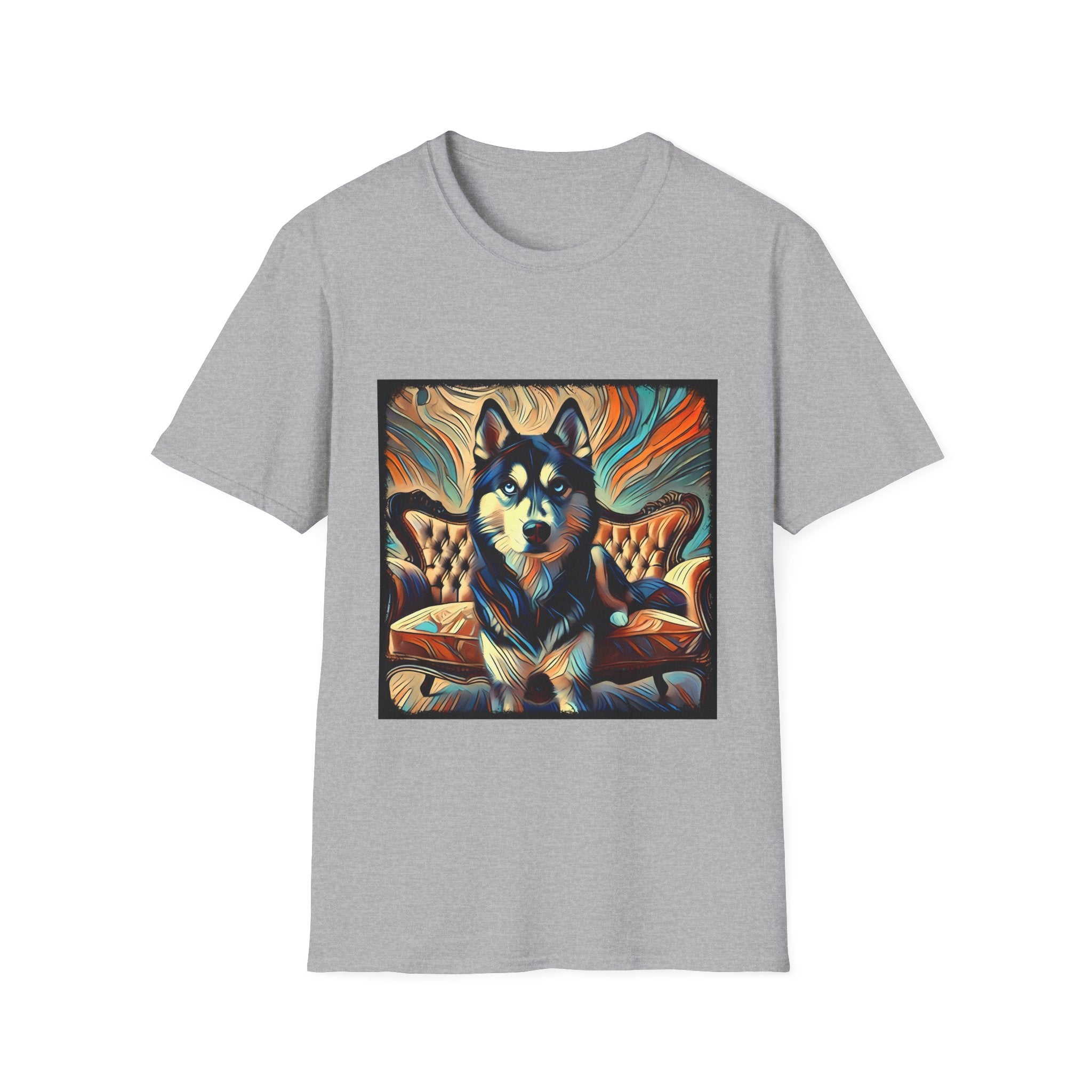Siberian Husky Teal Classic | Unisex Dog T-Shirt
