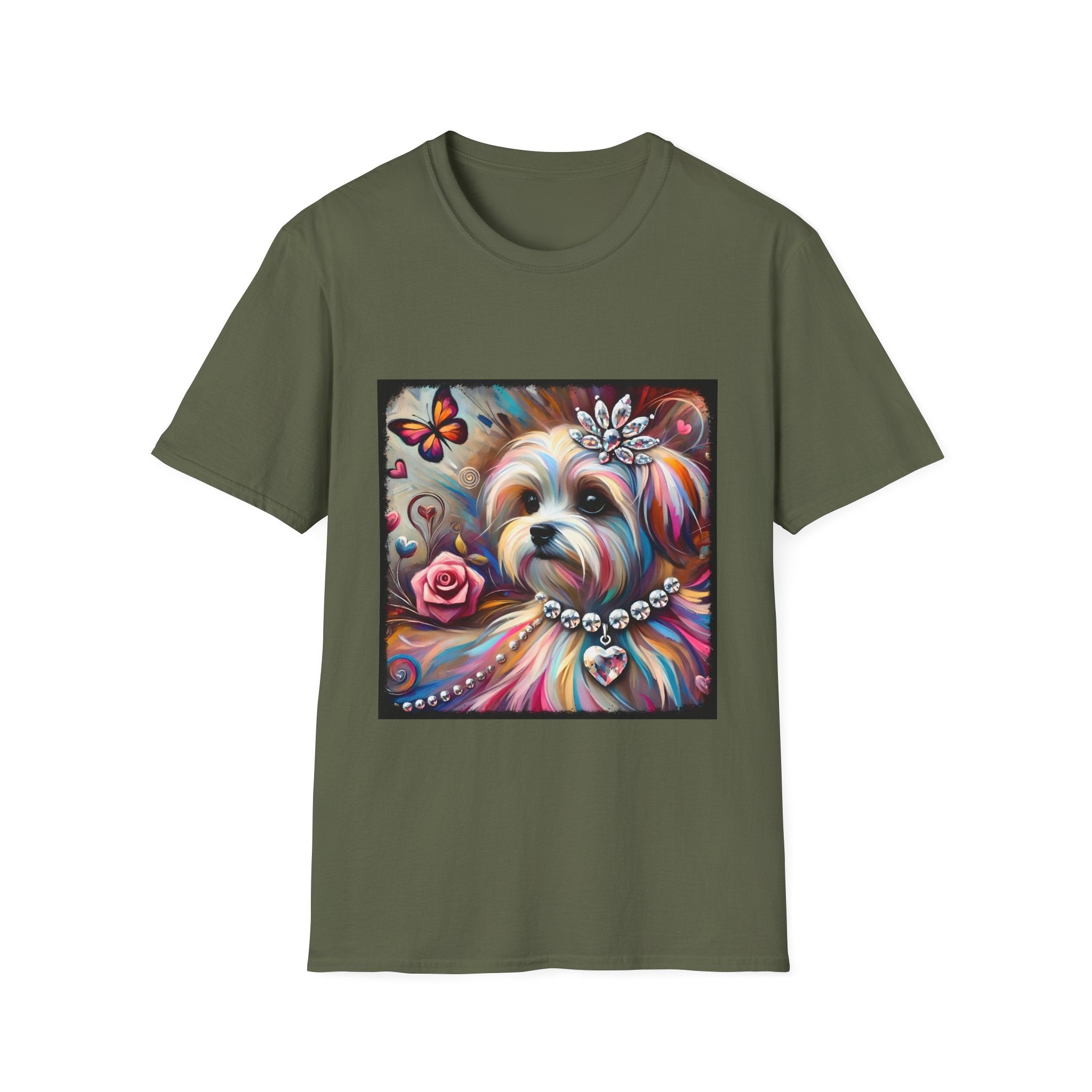 Maltese Diamond Heart Classic | Unisex Dog T-Shirt