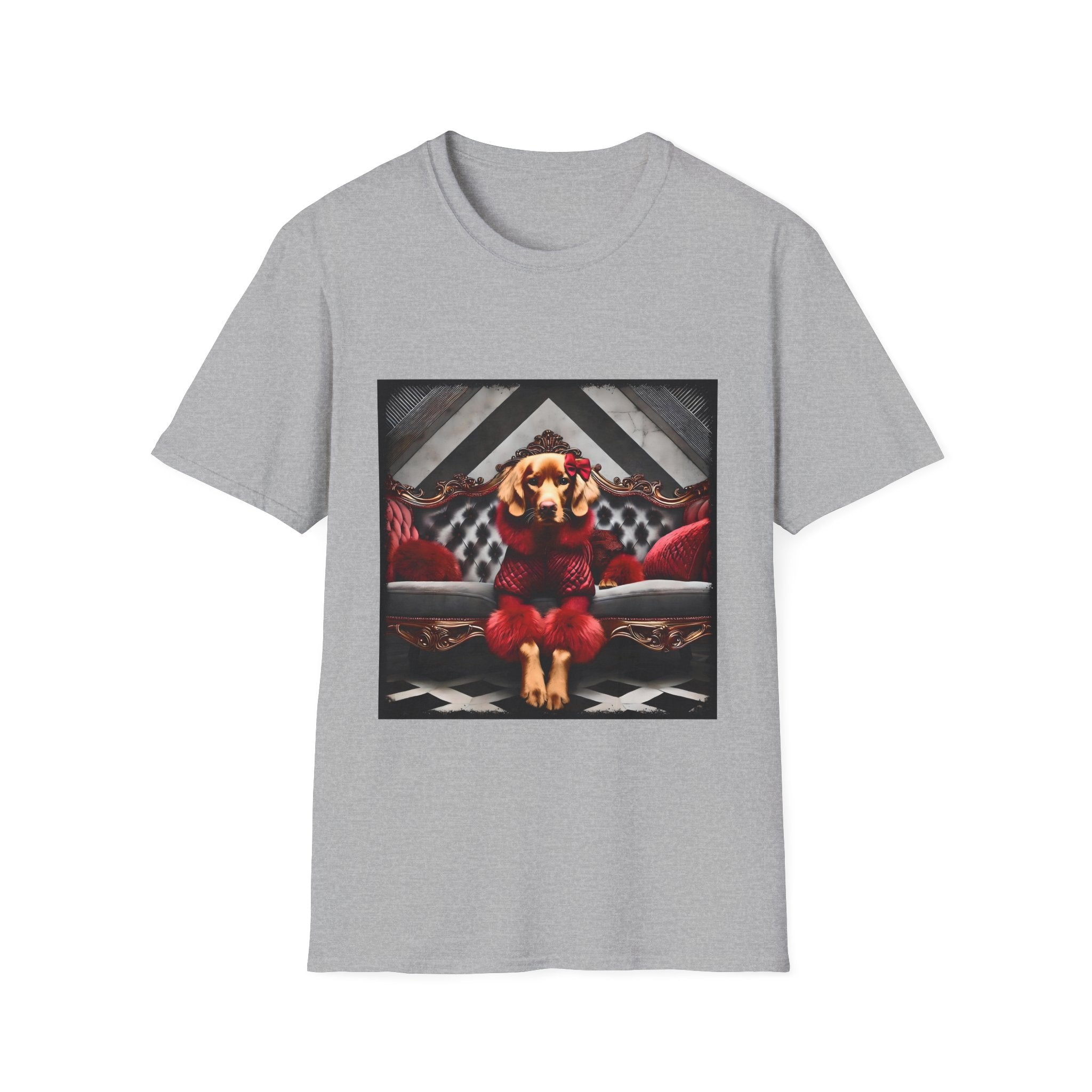 Golden Retriever Crimson Chic | Unisex Dog T-Shirt