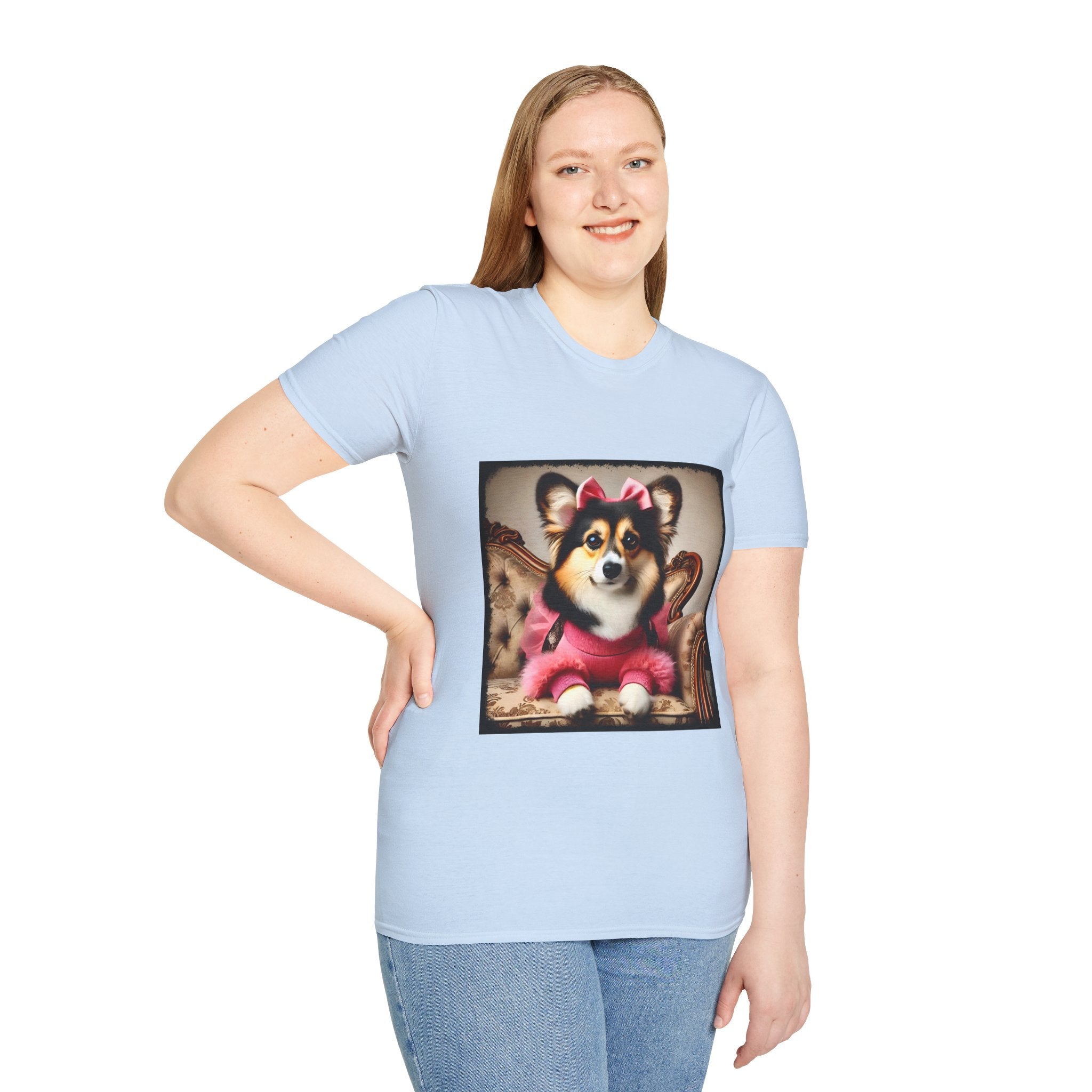 Pembroke Welsh Corgi Pink Luxe | Unisex Dog T-Shirt