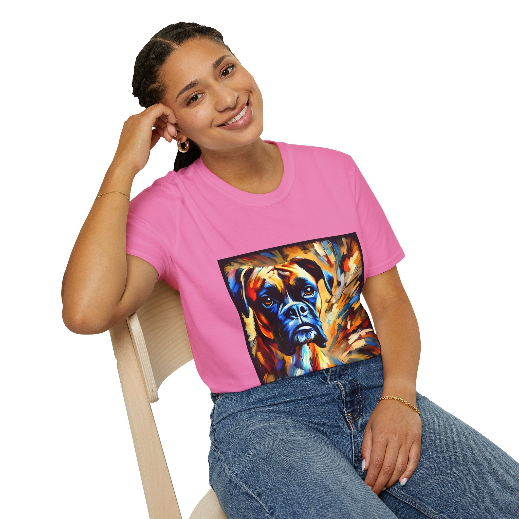 Boxer Sunburst Swirl  | Unisex Dog T-Shirt