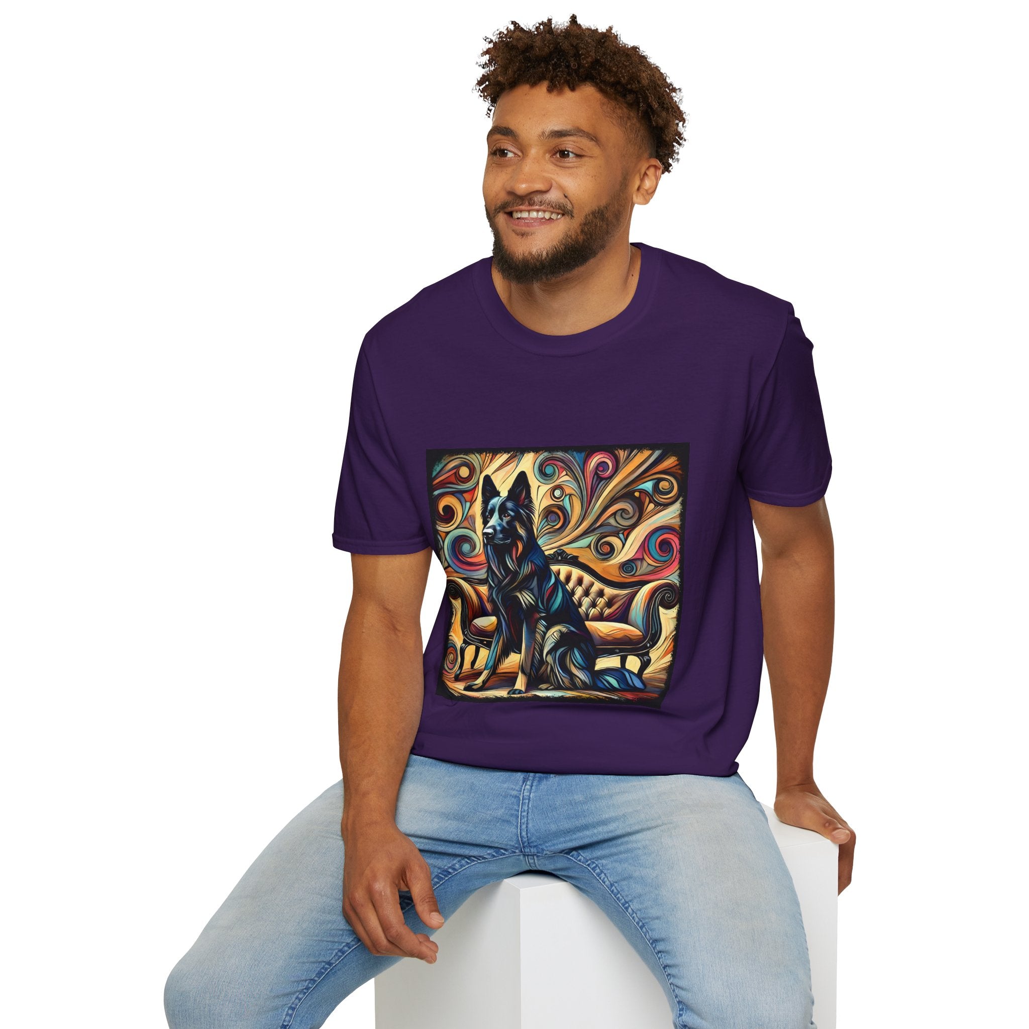 German Shepherd Multicolor Swirl | Unisex Dog T-Shirt