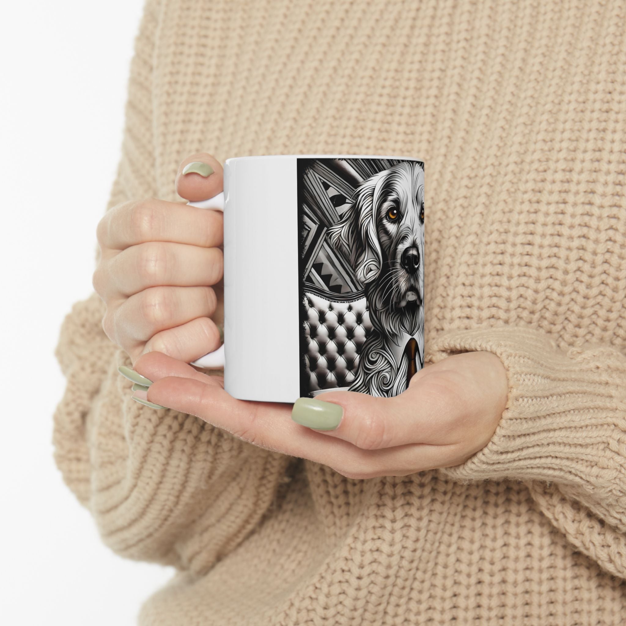 Golden Retriever B&W Bold Eyes | Dog Themed Ceramic Mug