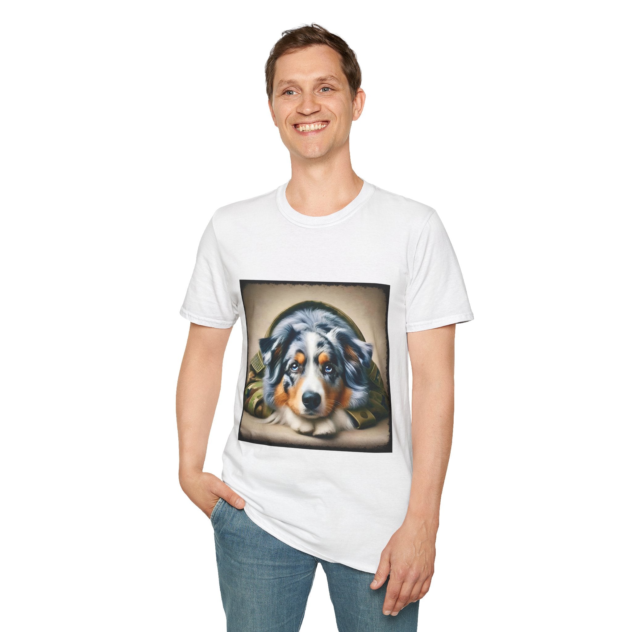 Australian Shepherd Camo Muse | Unisex Dog T-Shirt
