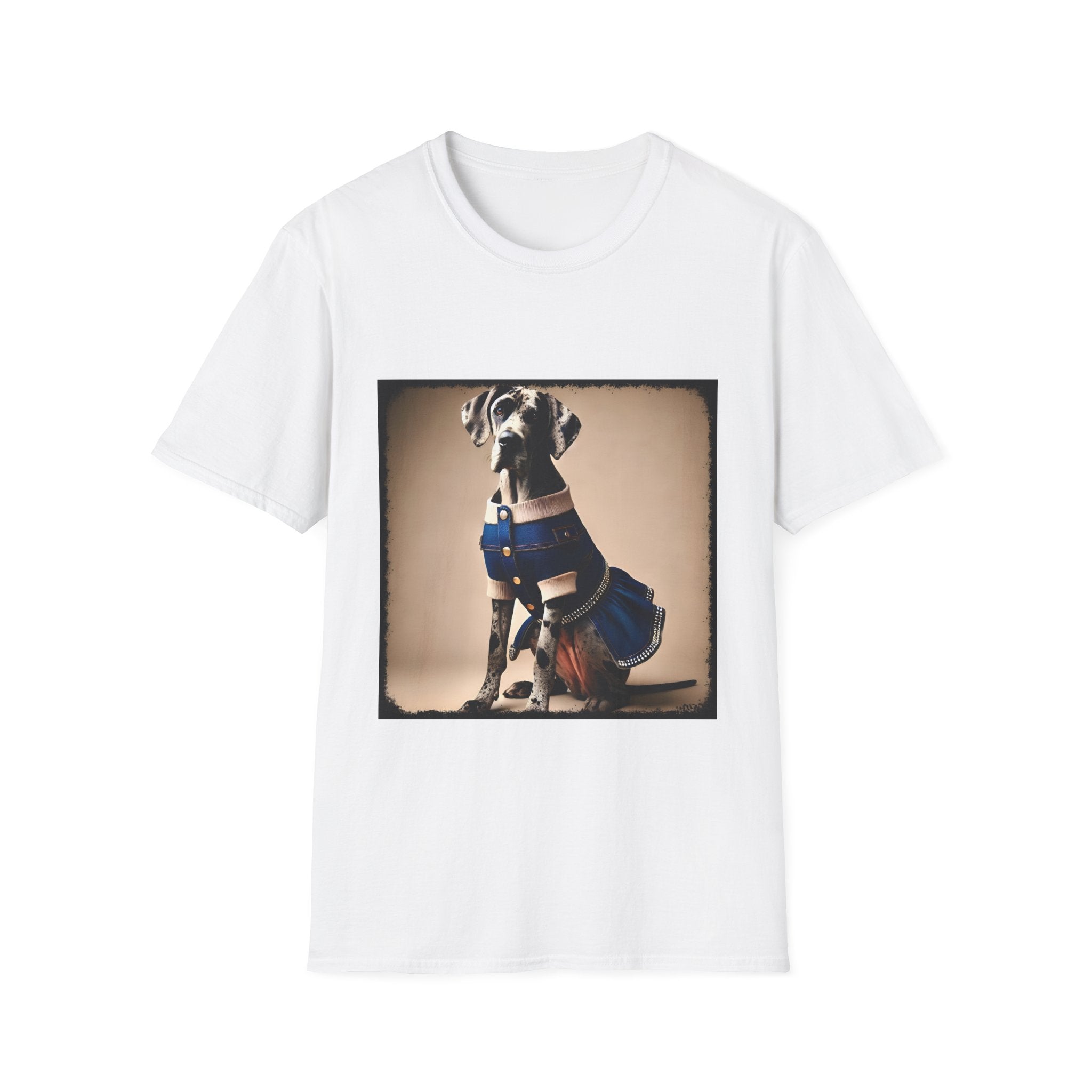 Great Dane Denim Darling | Unisex Dog T-Shirt