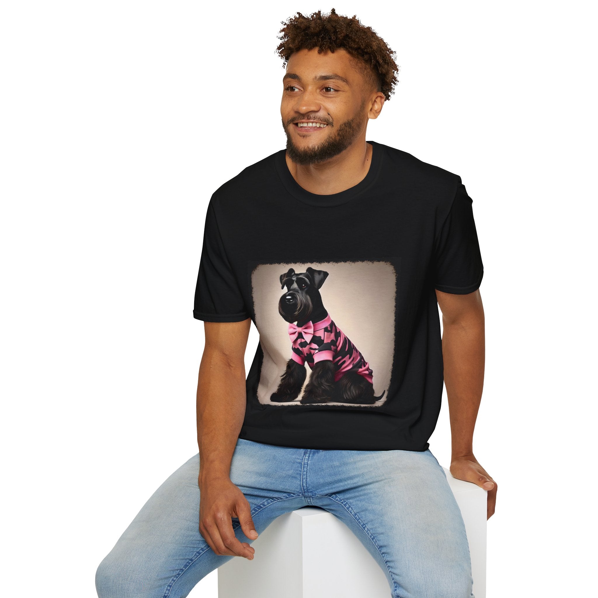 Schnauzer Pink Camo Cutie | Unisex Dog T-Shirt