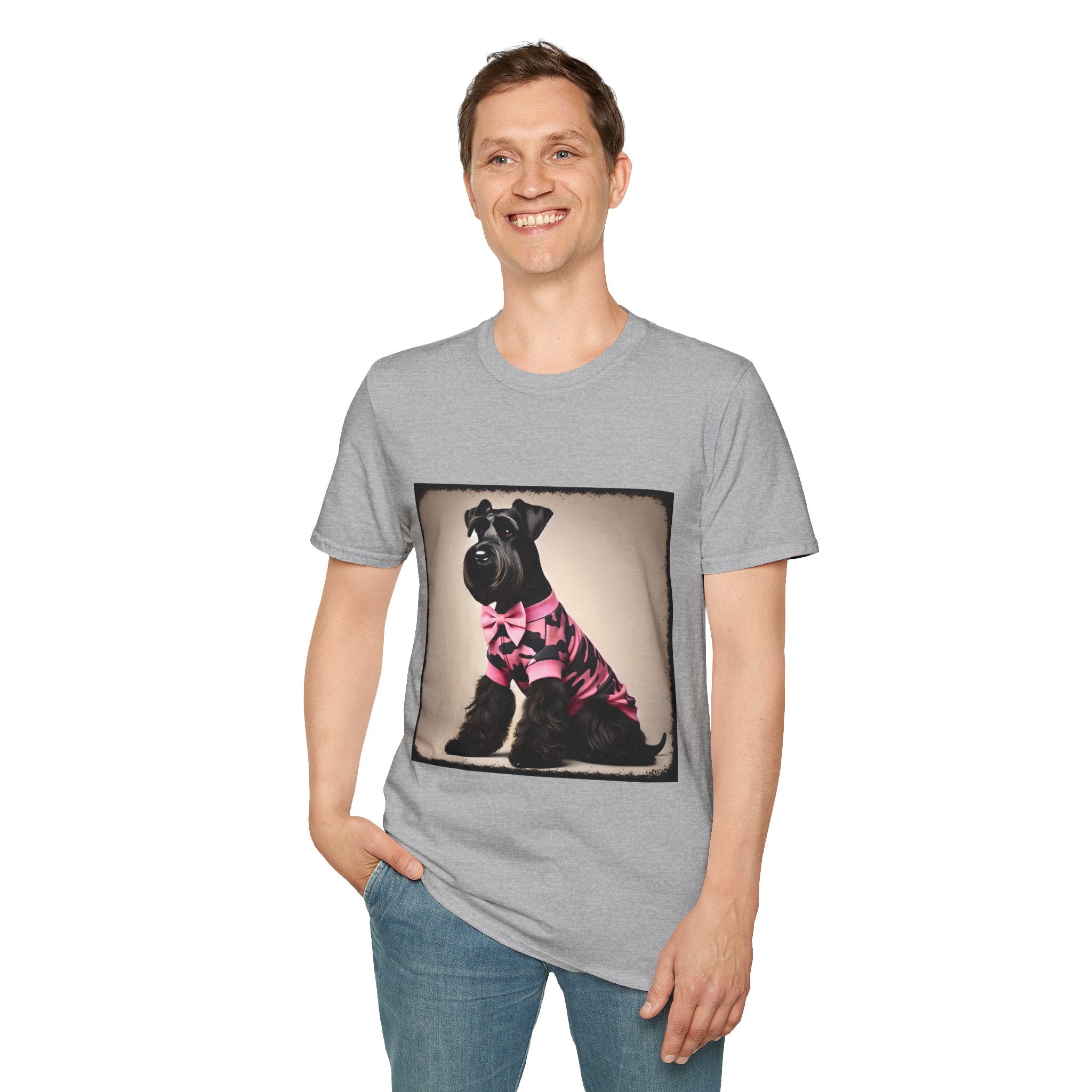 Schnauzer Pink Camo Cutie | Unisex Dog T-Shirt