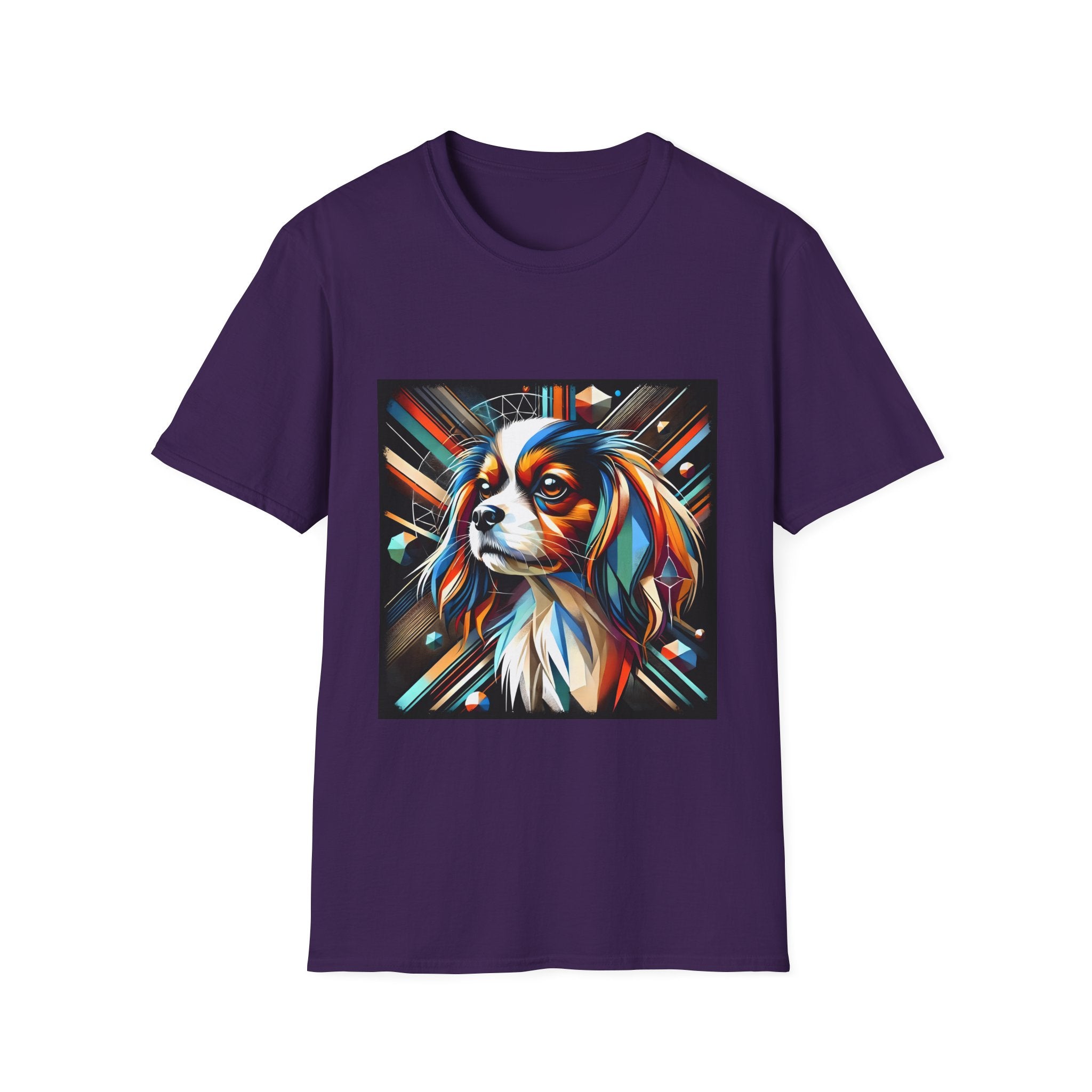 Cavalier King Charles Spaniel Multicolored Geometric | Unisex Dog T-Shirt