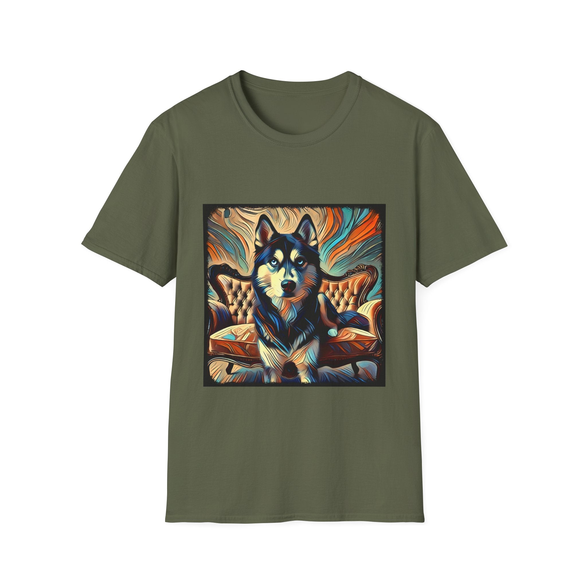 Siberian Husky Teal Classic | Unisex Dog T-Shirt