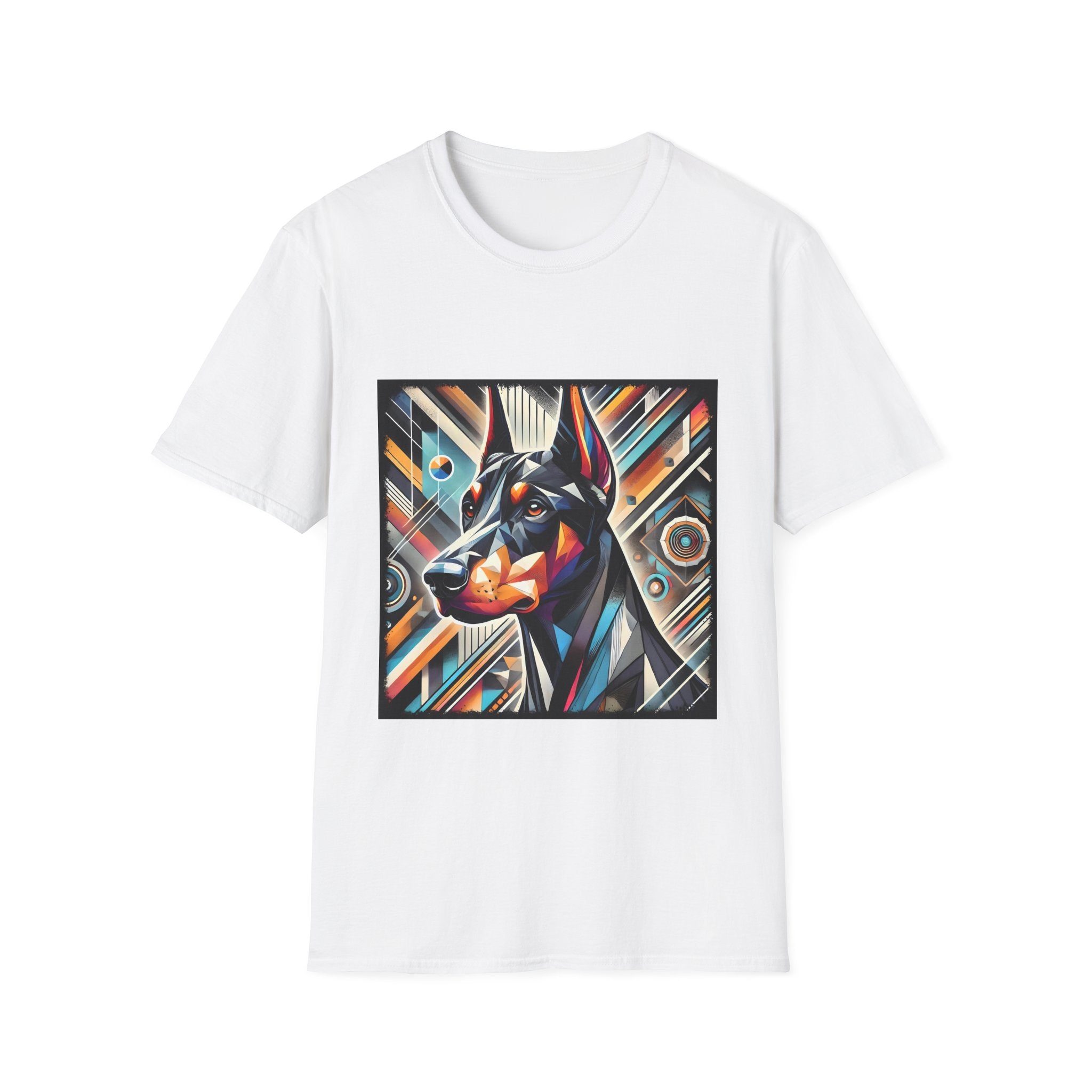 Doberman Pinscher Multicolored Geometric | Unisex Dog T-Shirt