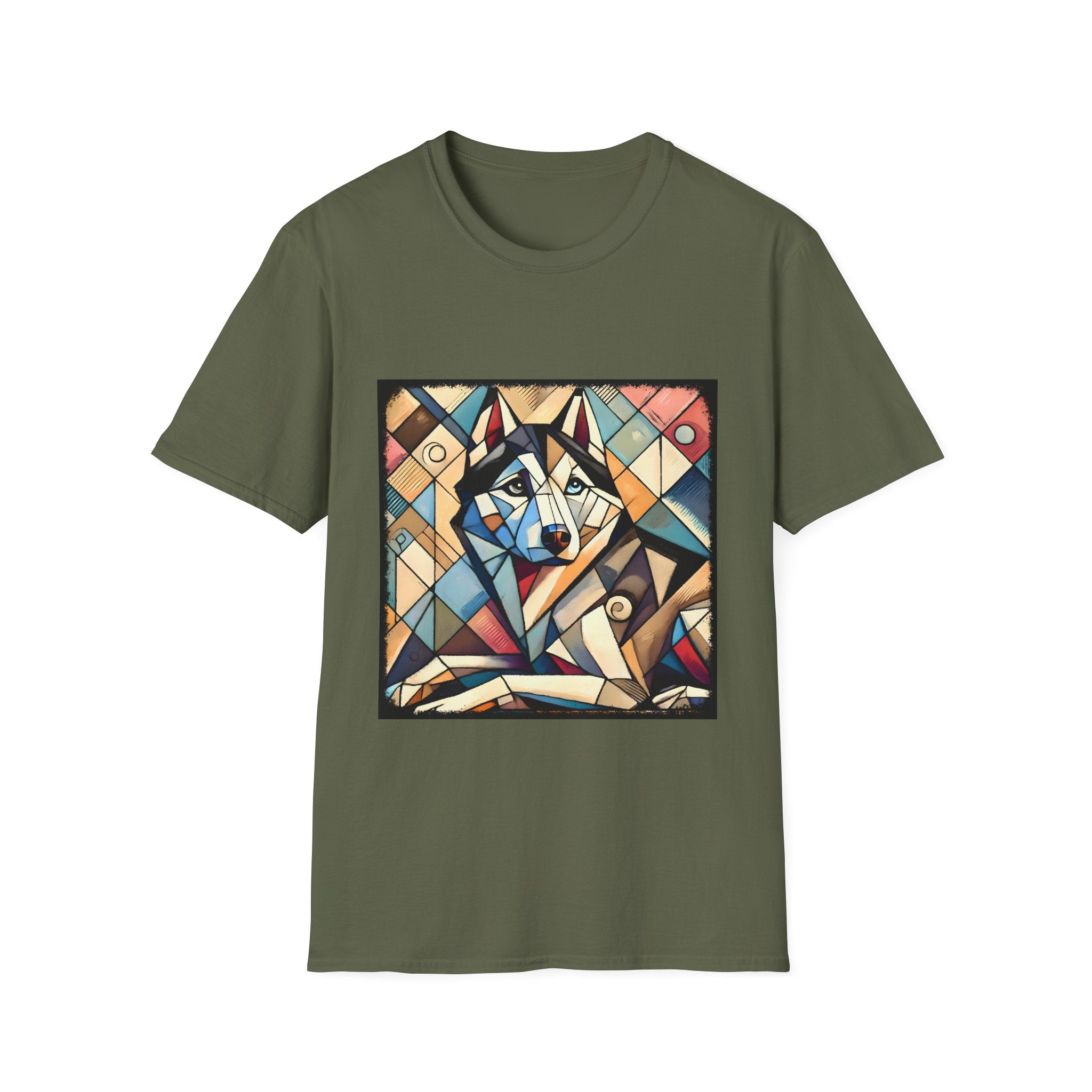 Siberian Husky Glass Geometric | Unisex Dog T-Shirt