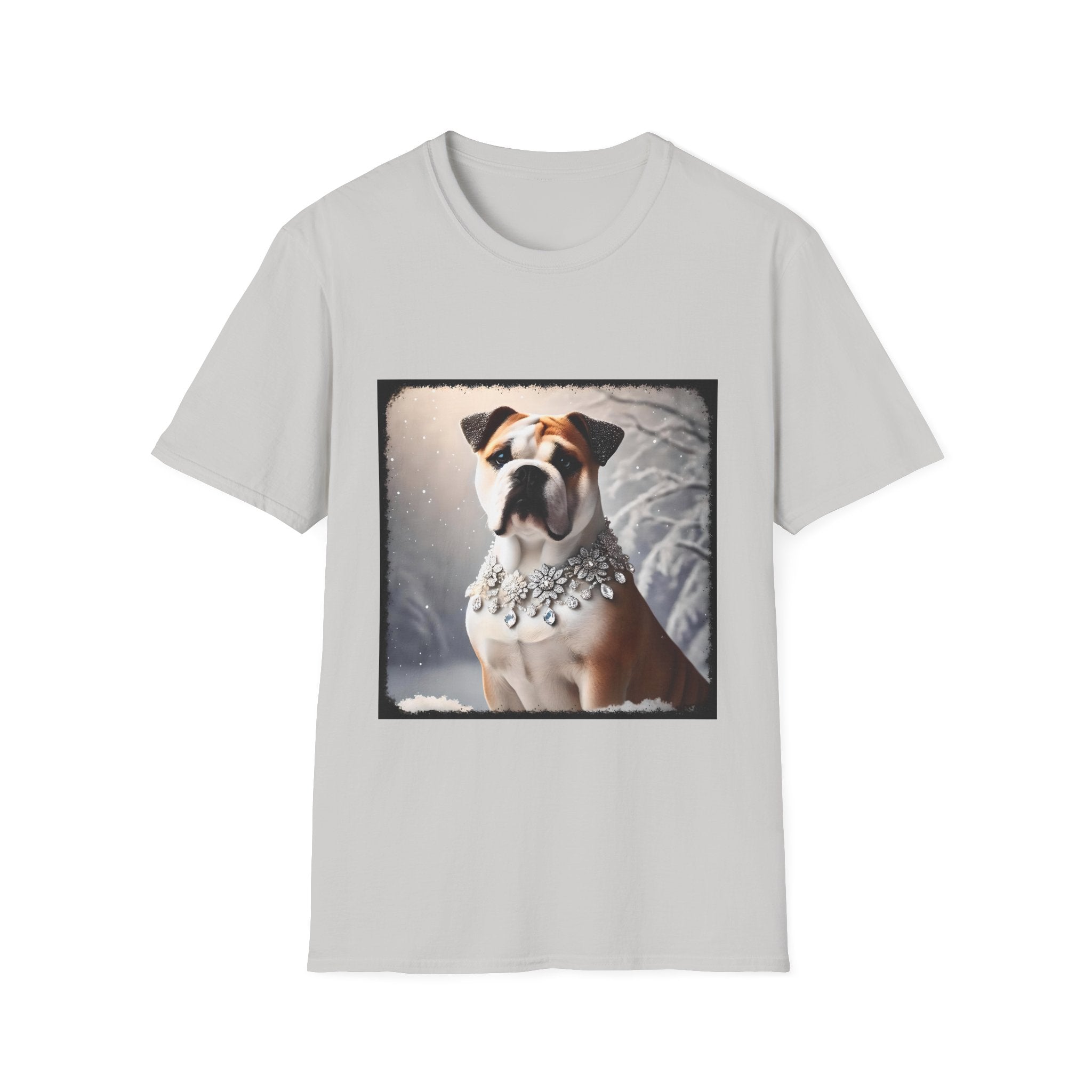 Bulldog Snow Princess Classic | Unisex Dog T-Shirt