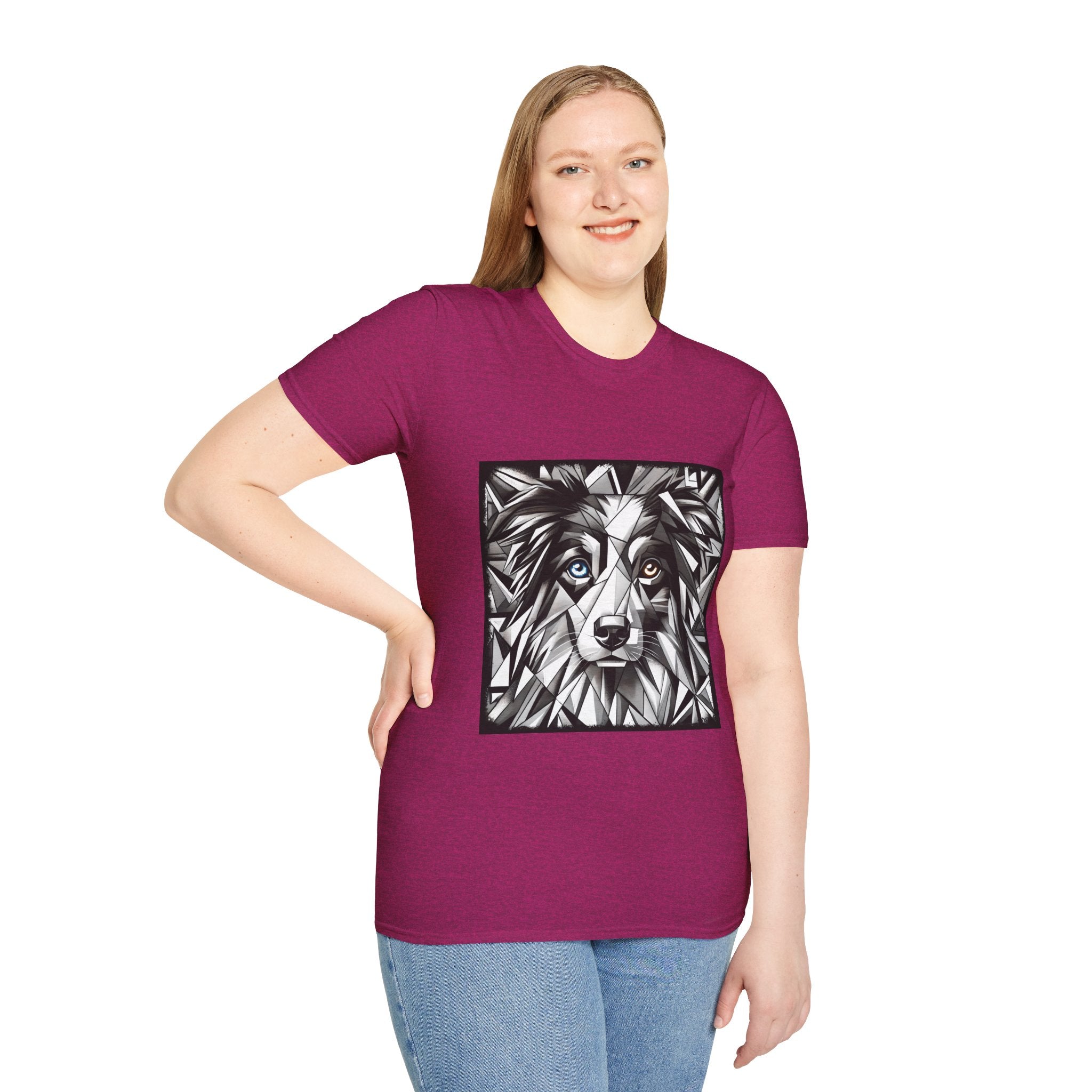 Australian Shepherd Bold Eyes Geometric | Unisex Dog T-Shirt