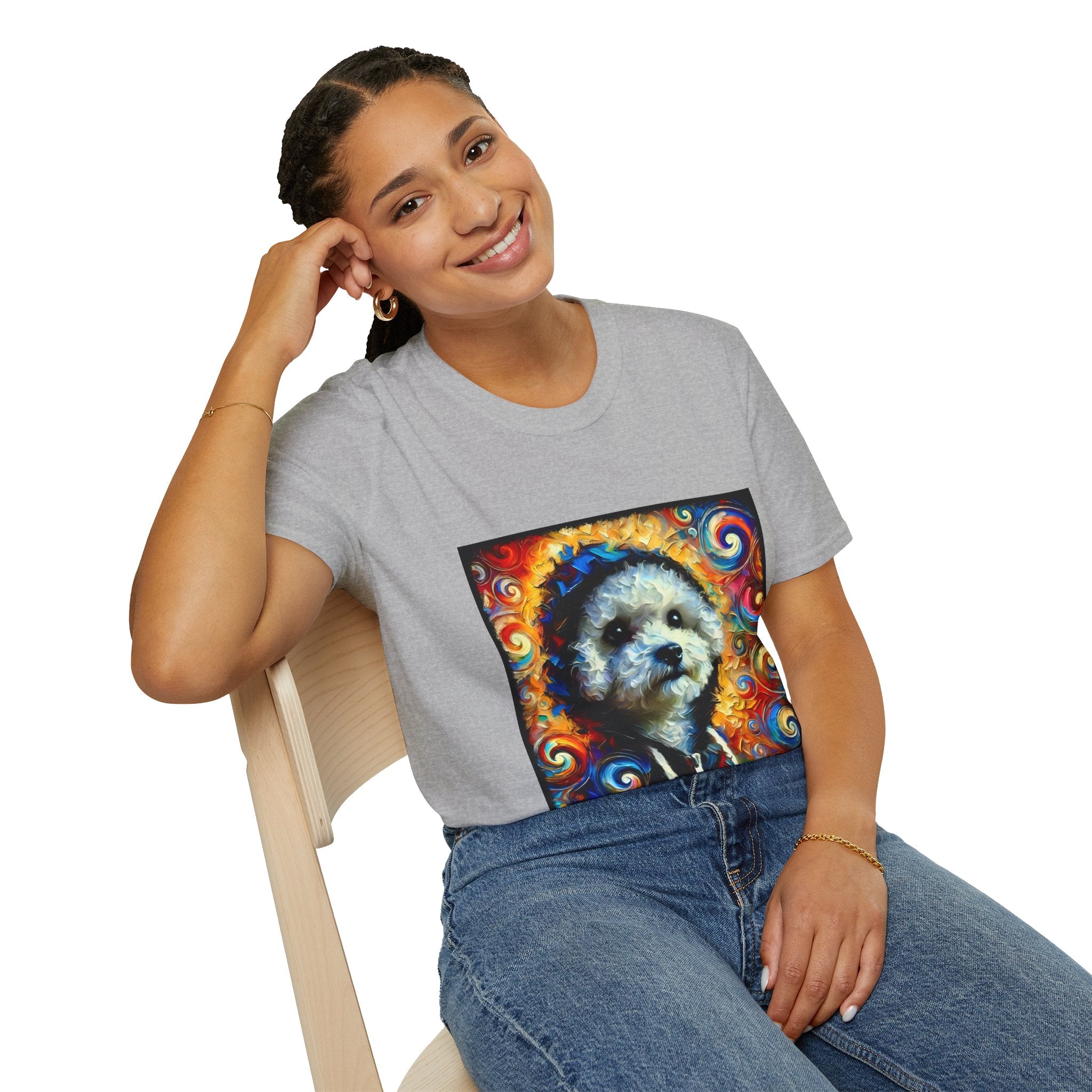 Bichon Frise Urban Swirl | Unisex Dog T-Shirt