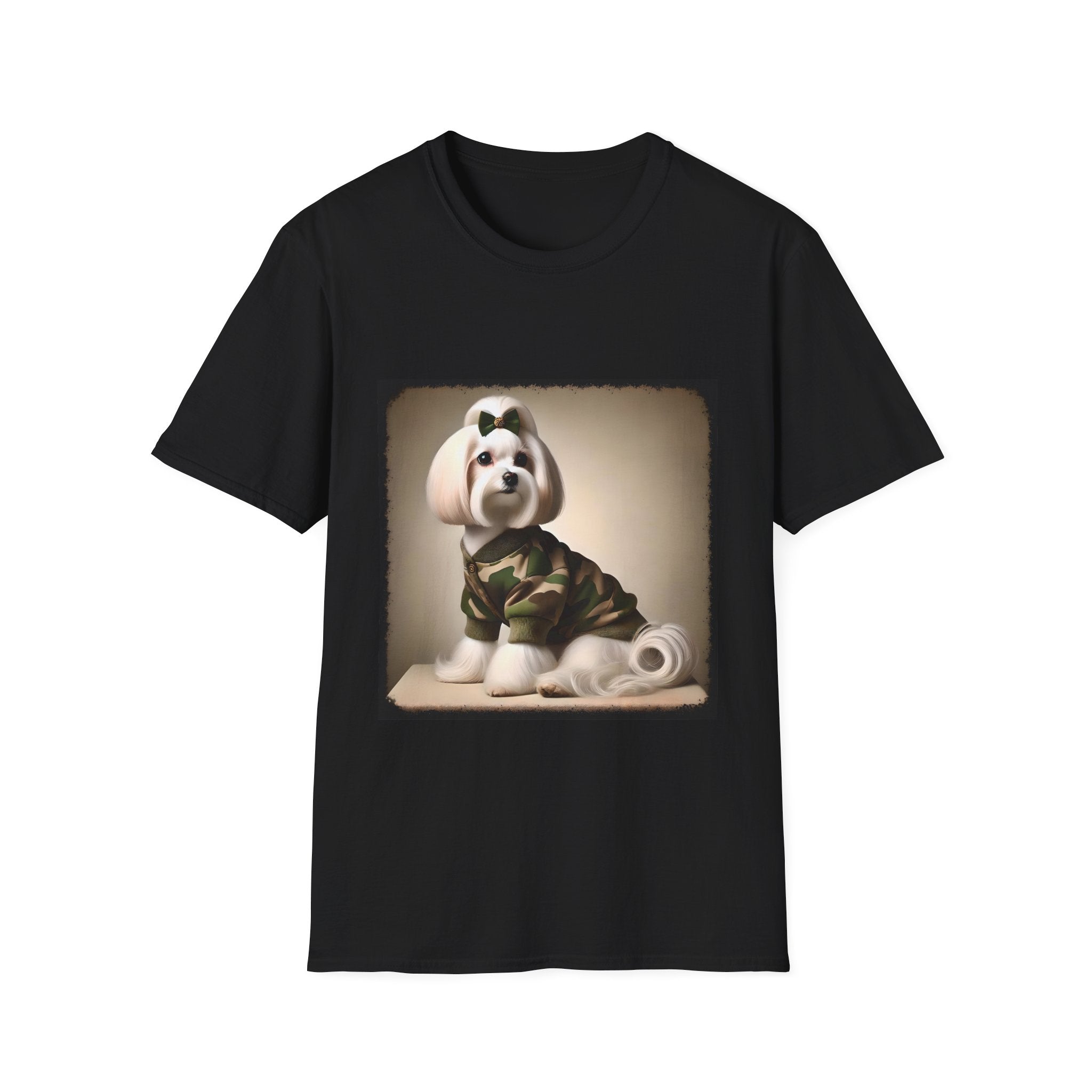 Maltese Camo Cutie | Unisex Dog T-Shirt