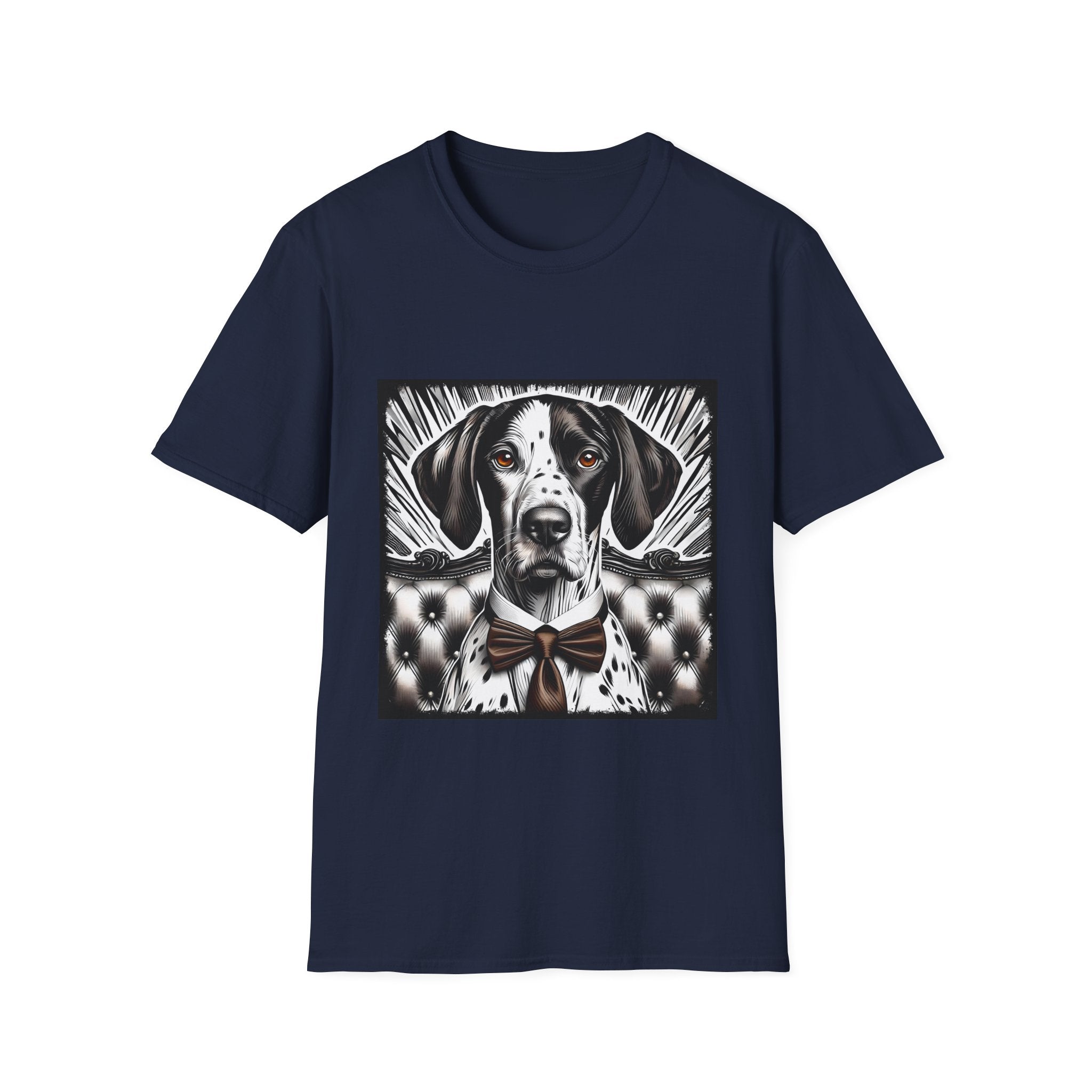 German Shorthaired Pointer B&W Bold Eyes  | Unisex Dog T-Shirt