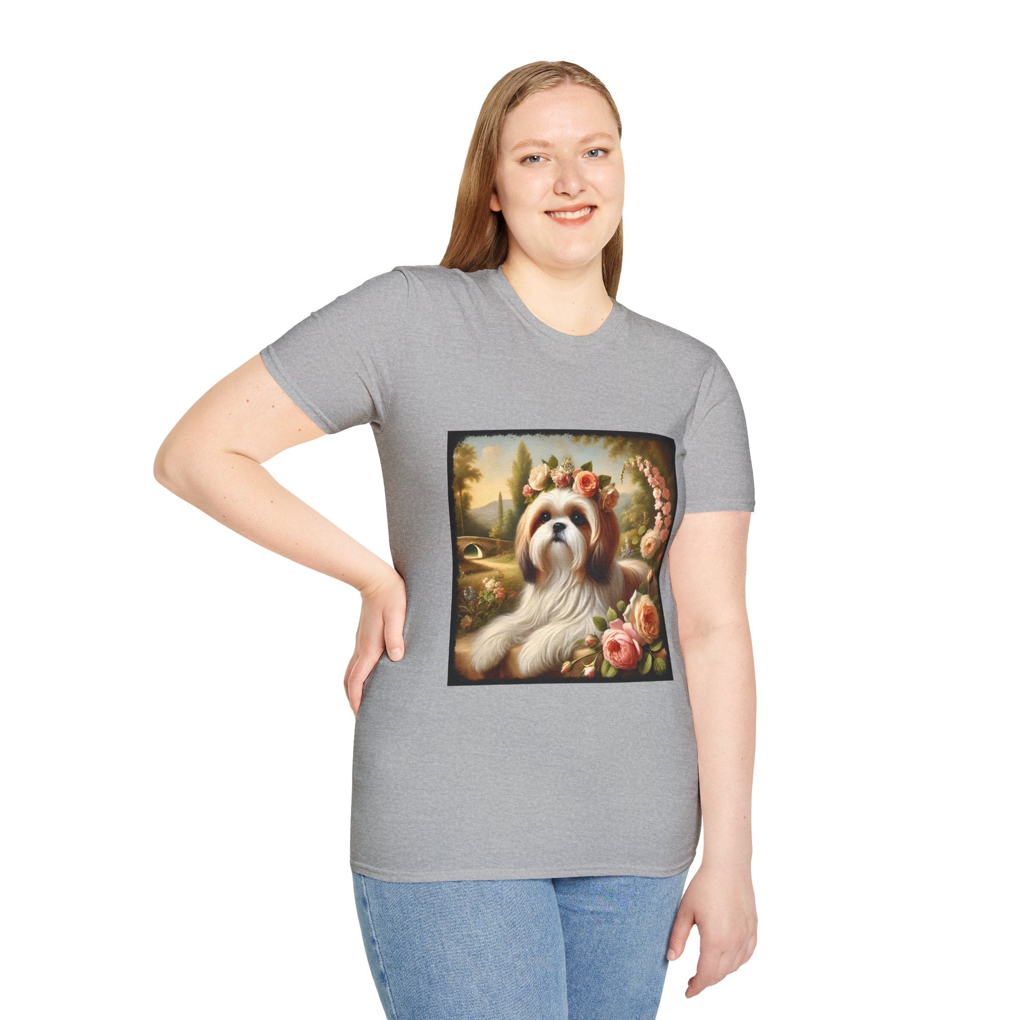 Shih Tzu Botanical Beauty | Unisex Dog T-Shirt