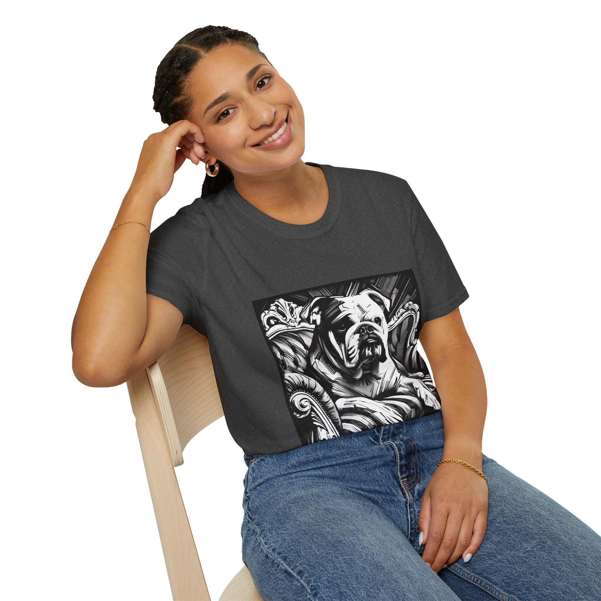 Bulldog B&W Bold | Unisex Dog T-Shirt