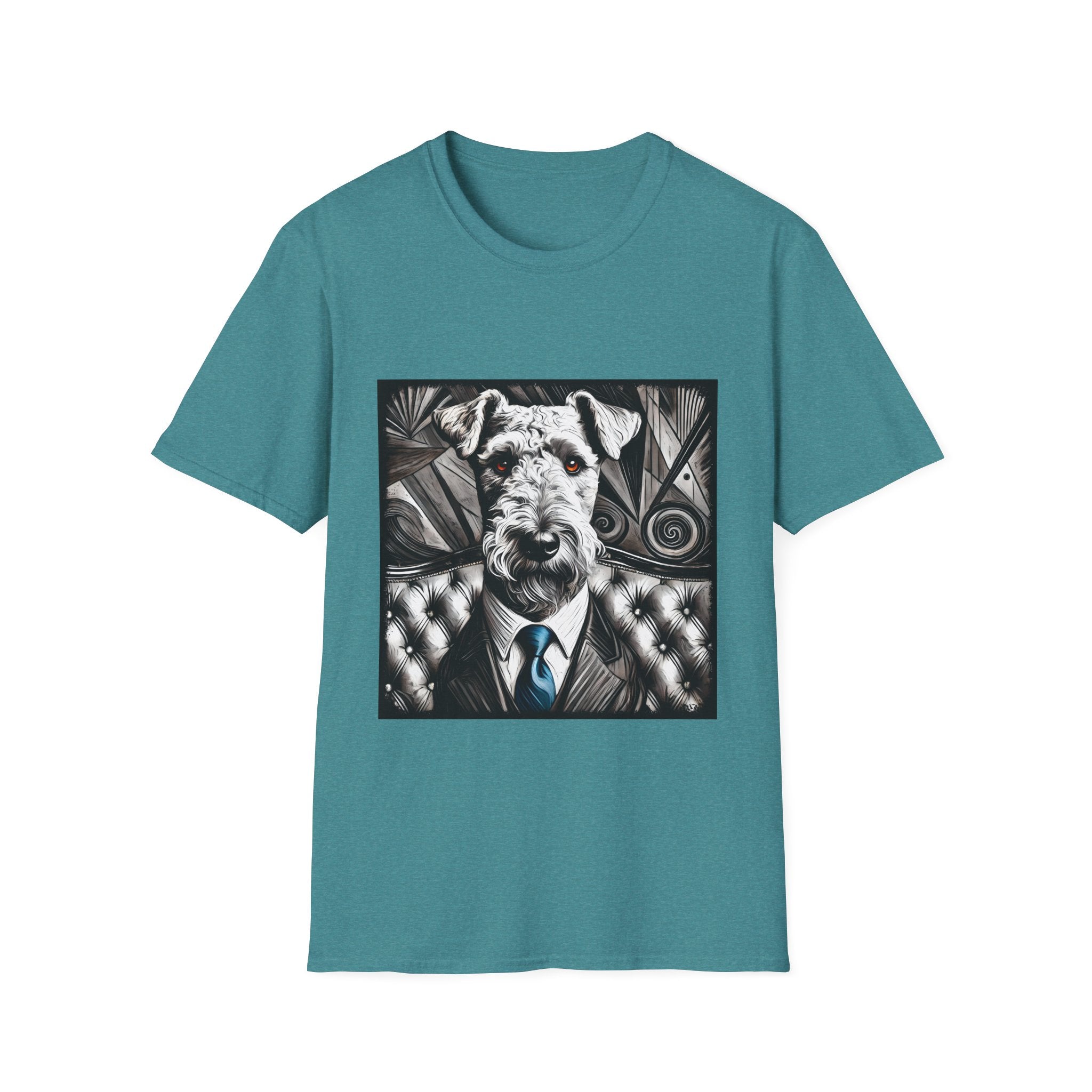 Airedale Terrier B&W Bold Eyes | Unisex Dog T-Shirt