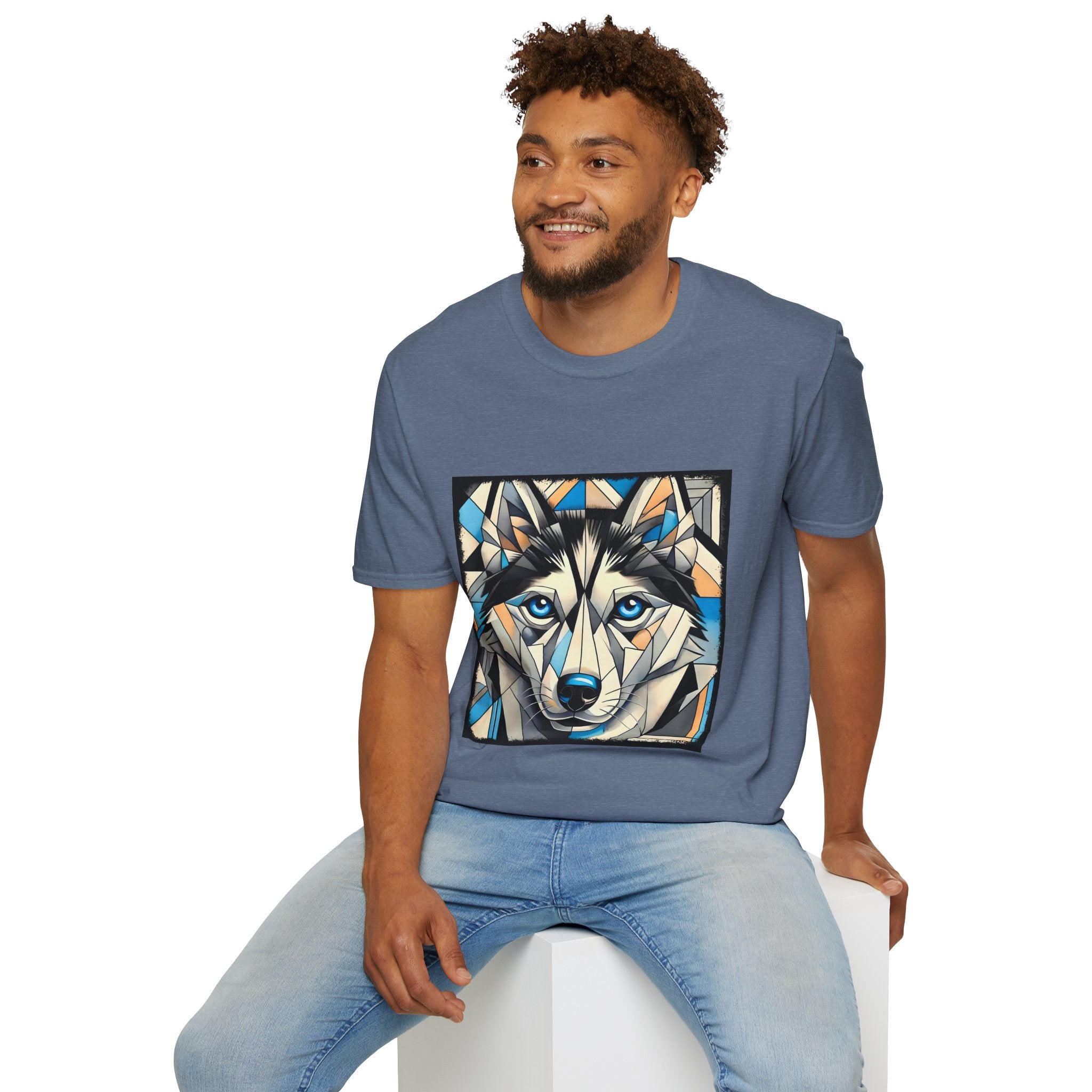 Siberian Husky Bold Geometric | Unisex Dog T-Shirt
